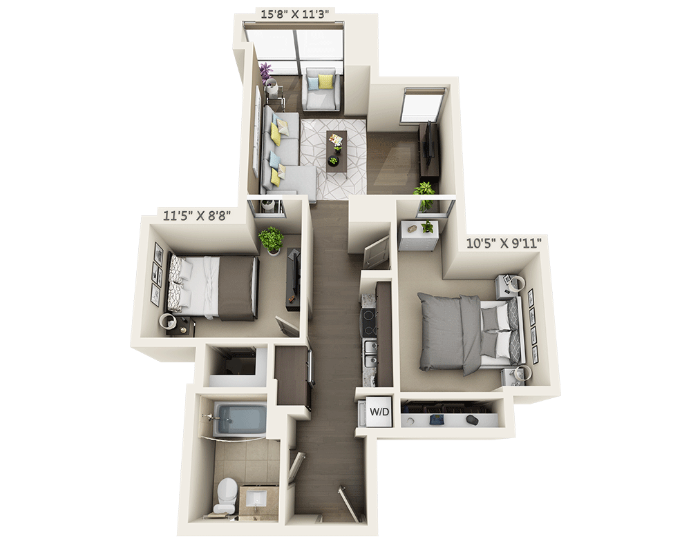 Two Bedroom B1B