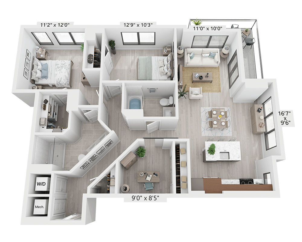 Two Bedroom Den - B2GD