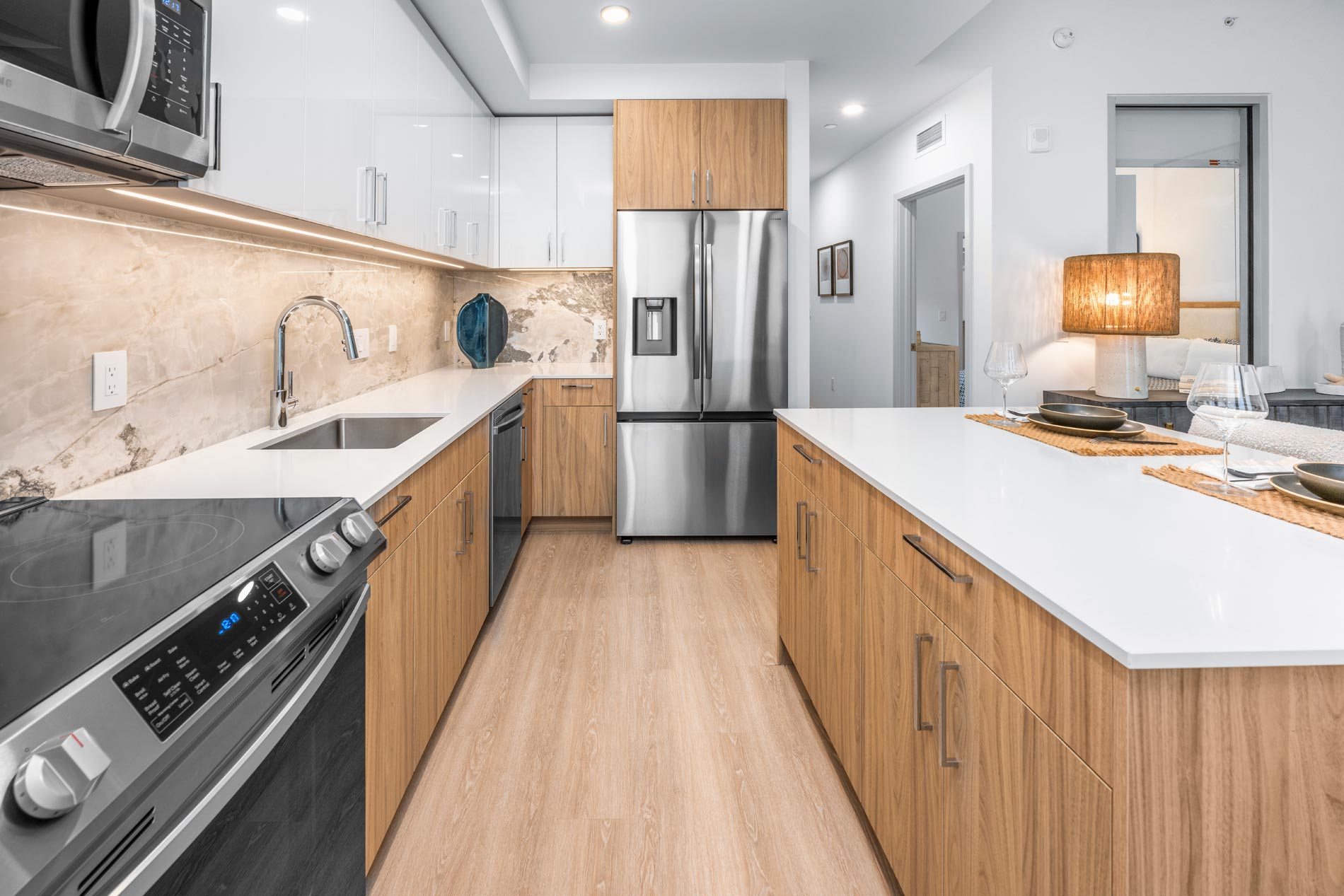 101 N Meridian staged kitchen