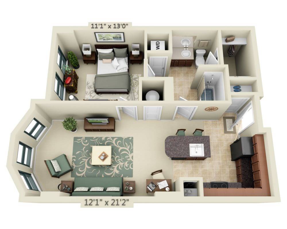 One Bedroom A1F