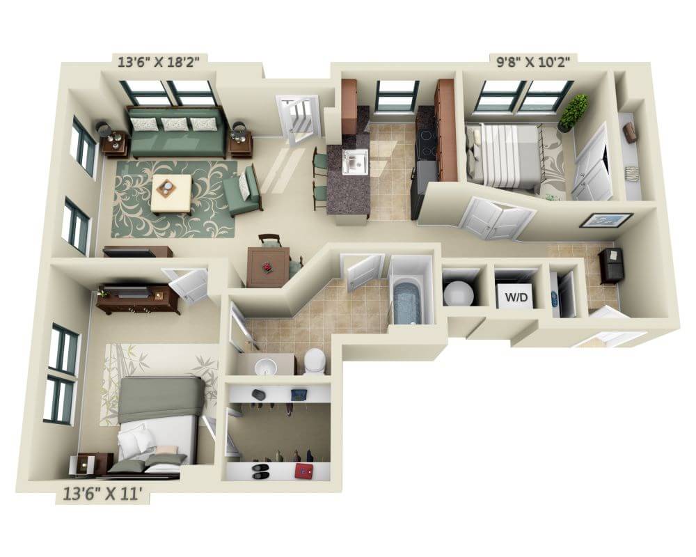 Two Bedroom B1B