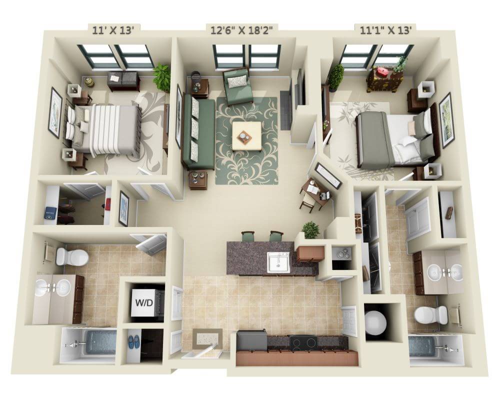 Two Bedroom B2A