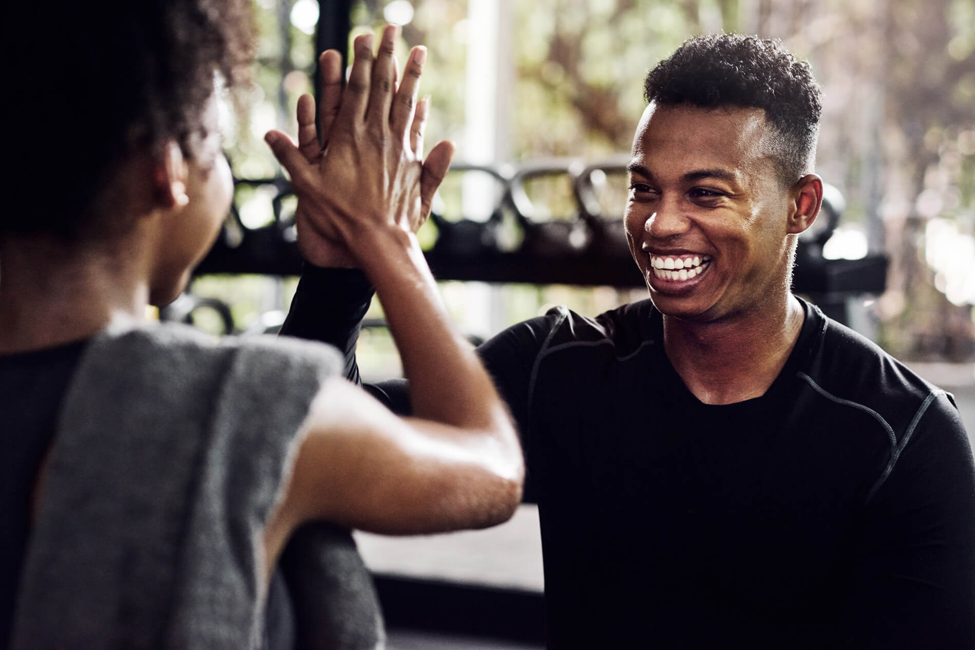 High five at the gym