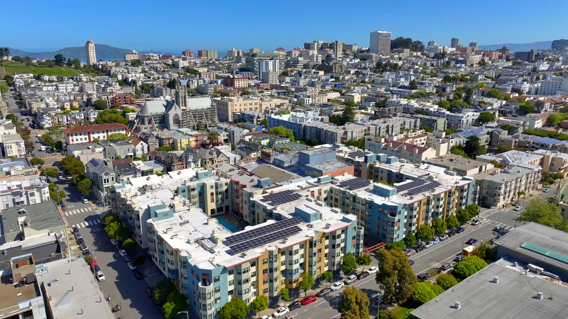 2000 Post drone building exterior