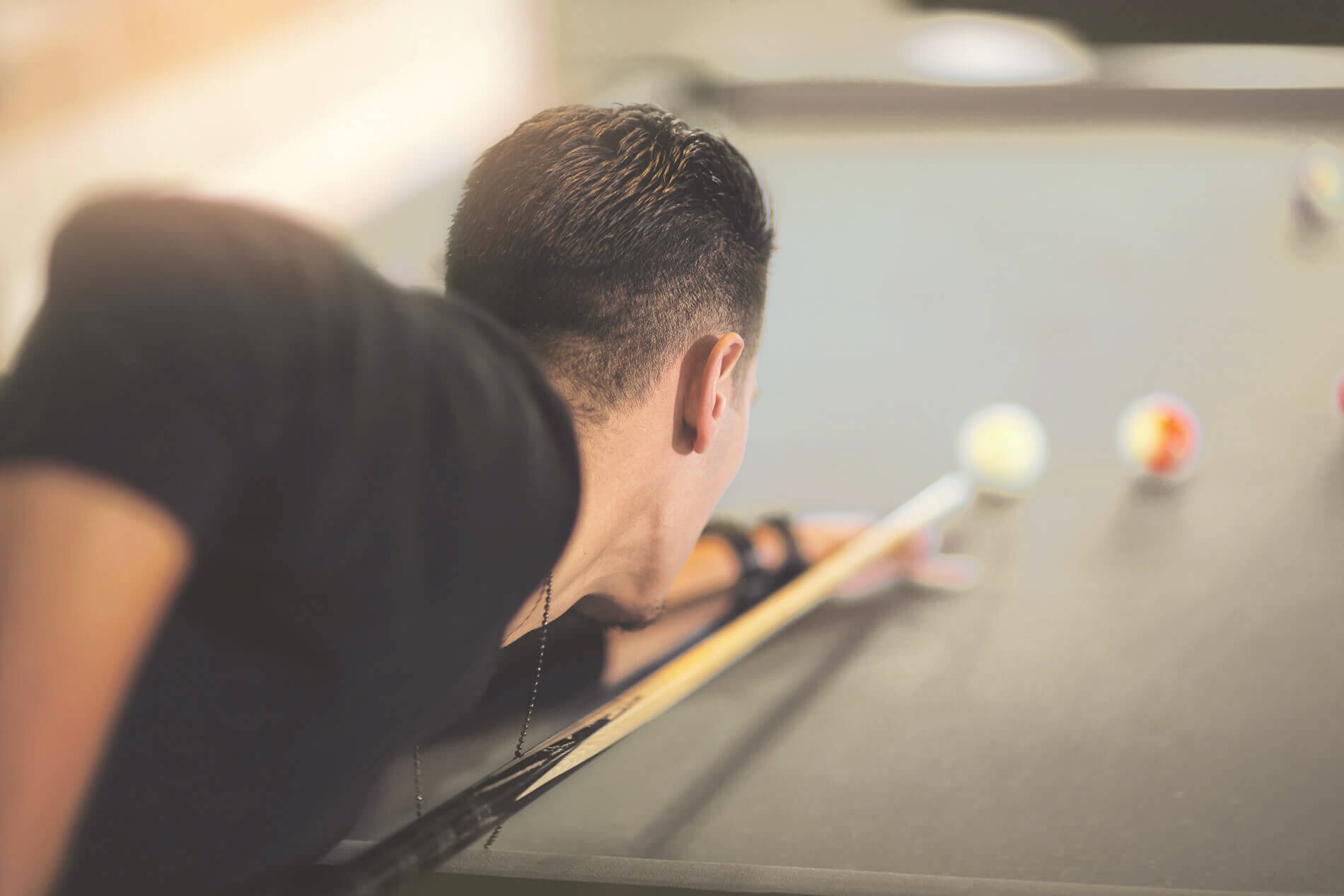 Man playing pool