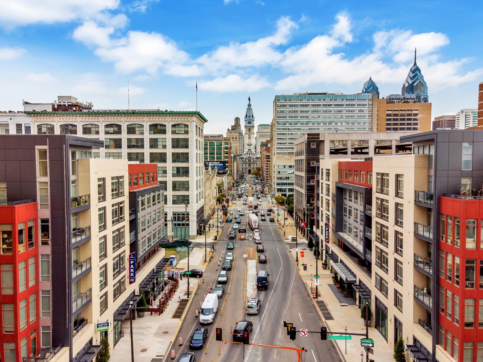 322 on North Broad drone view