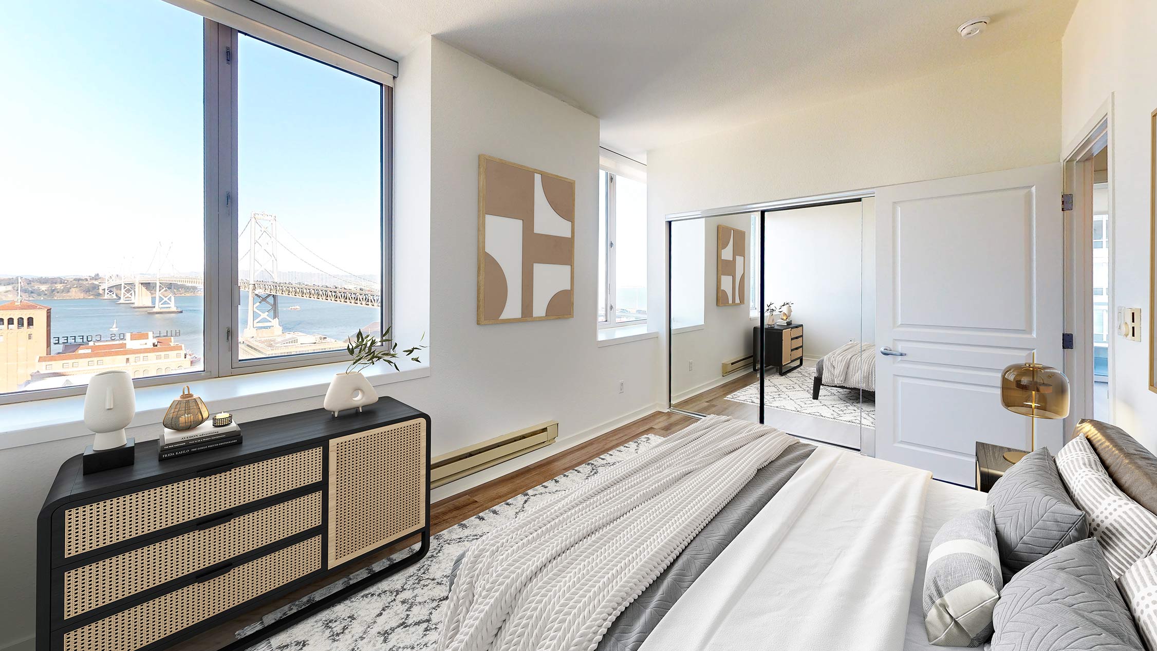 388 Beale apartments staged bedroom