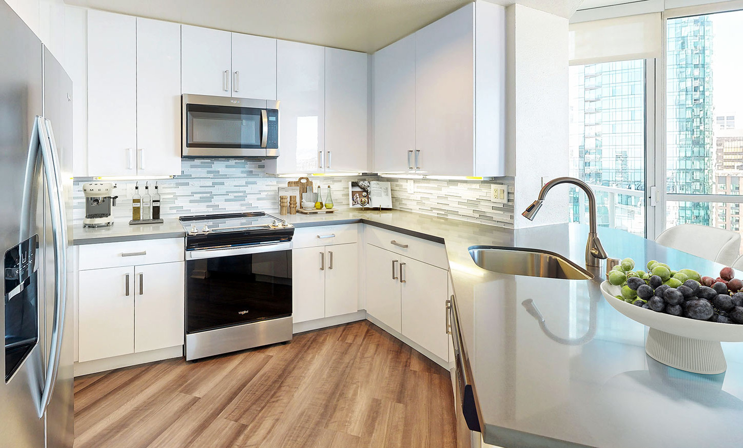 388 Beale apartments staged kitchen