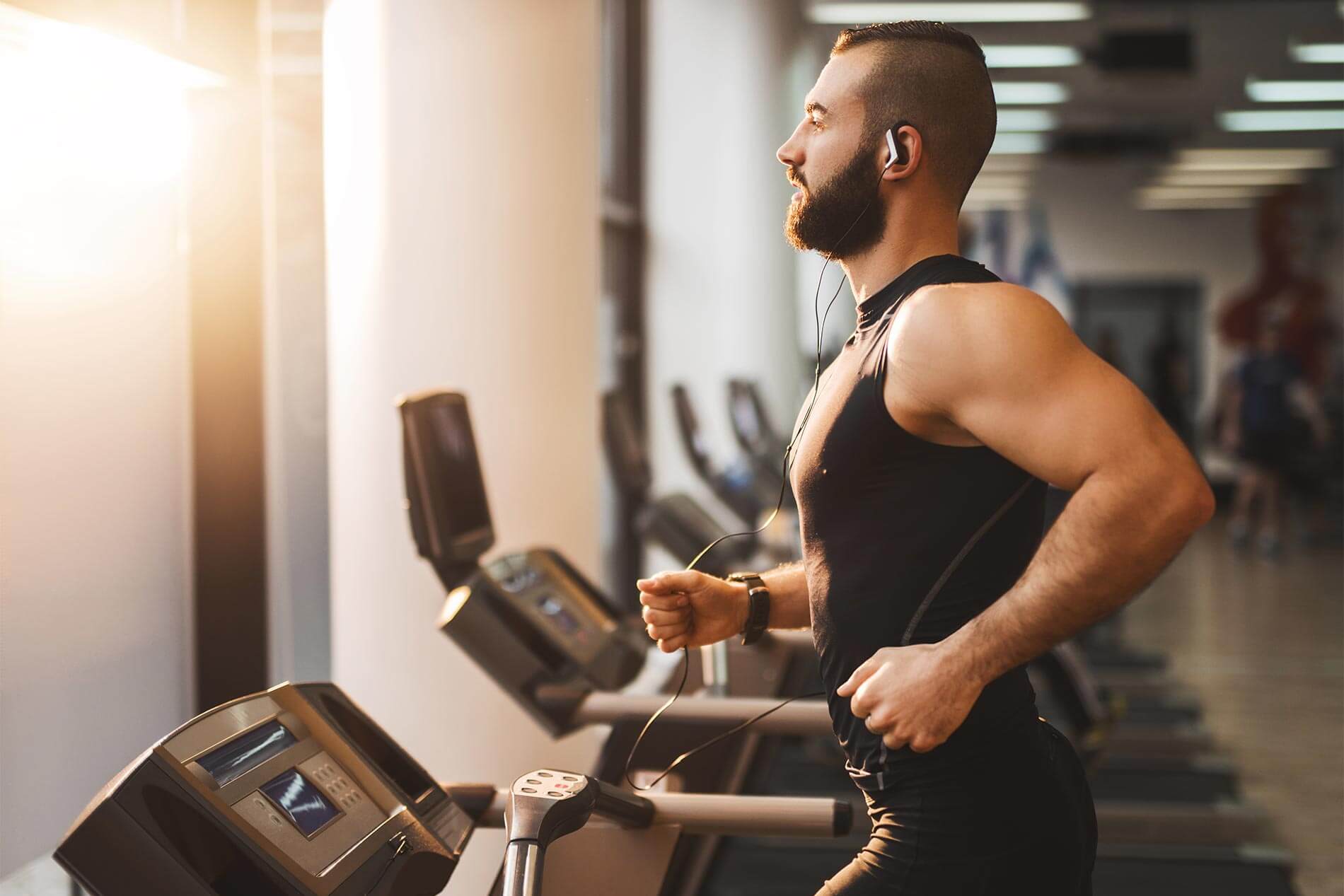 Man on treadmill