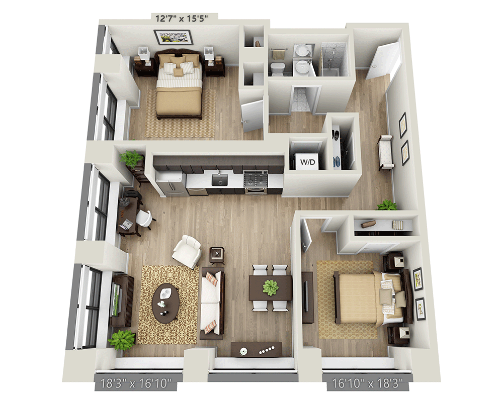 Two Bedroom B1A