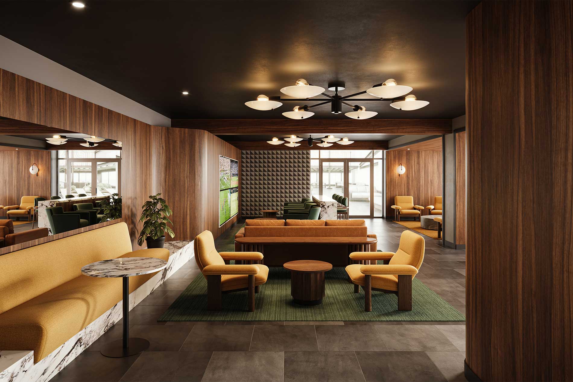 95 Wall community resident lounge