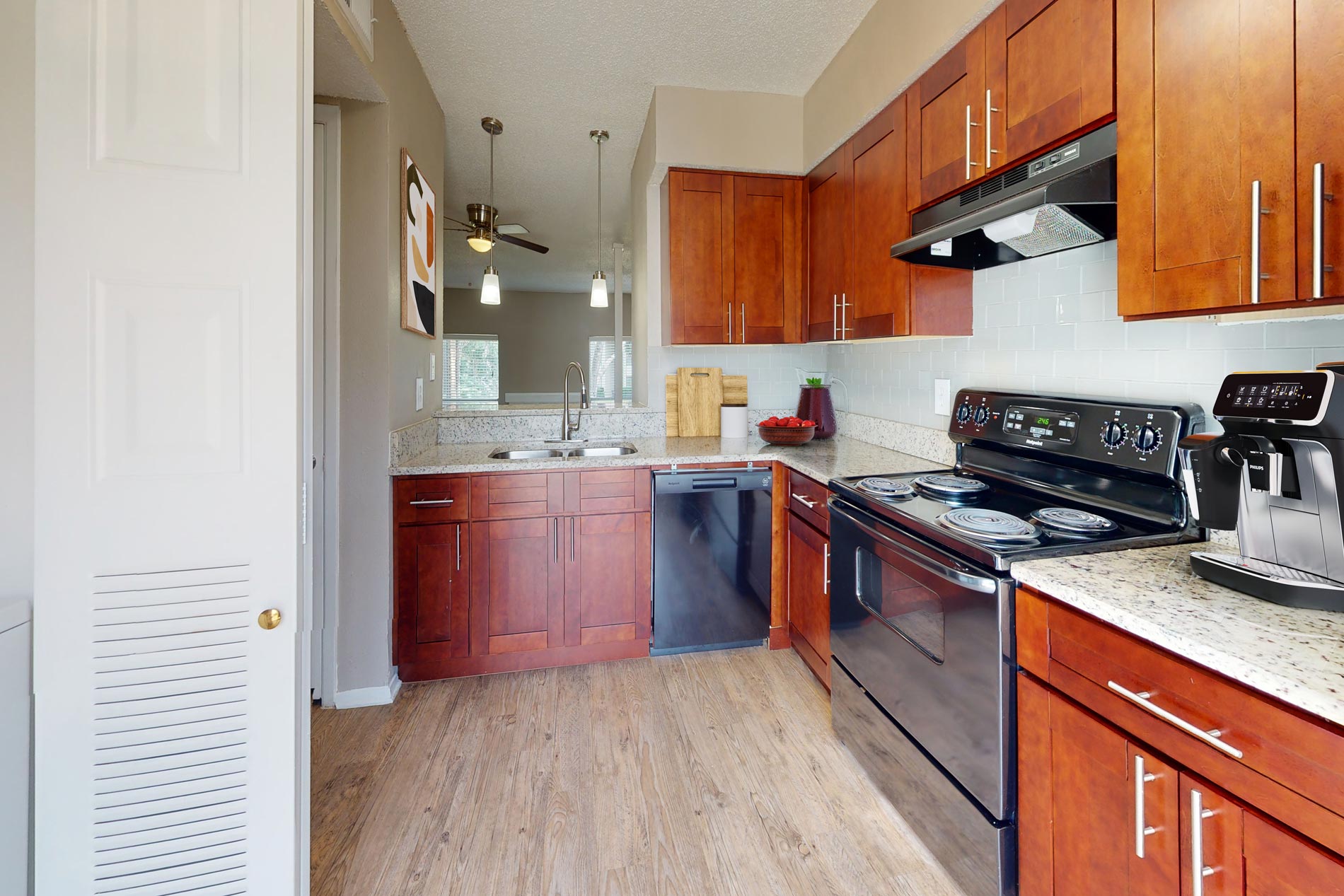 Addison Apartments staged kitchen