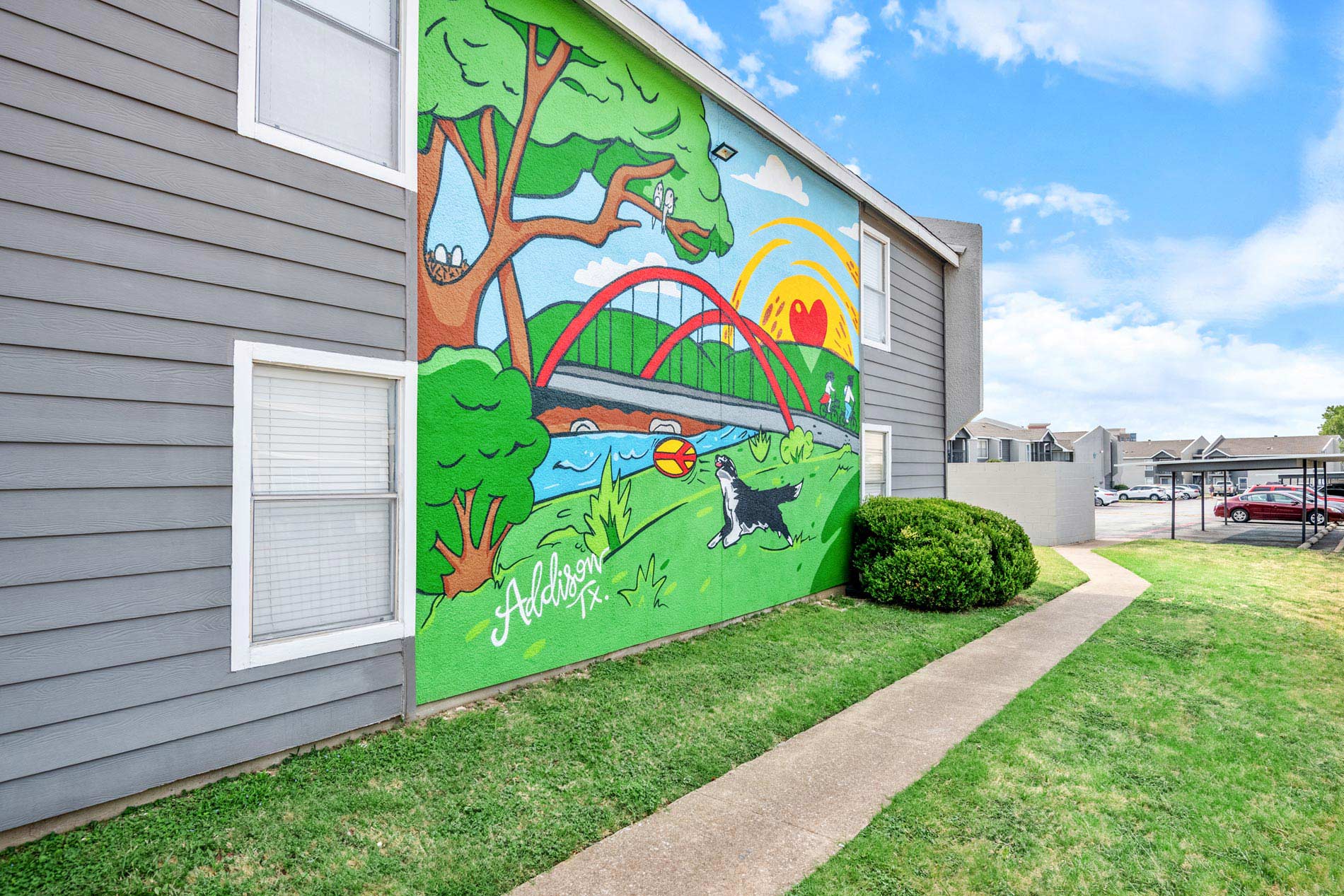 Addison Apartments mural