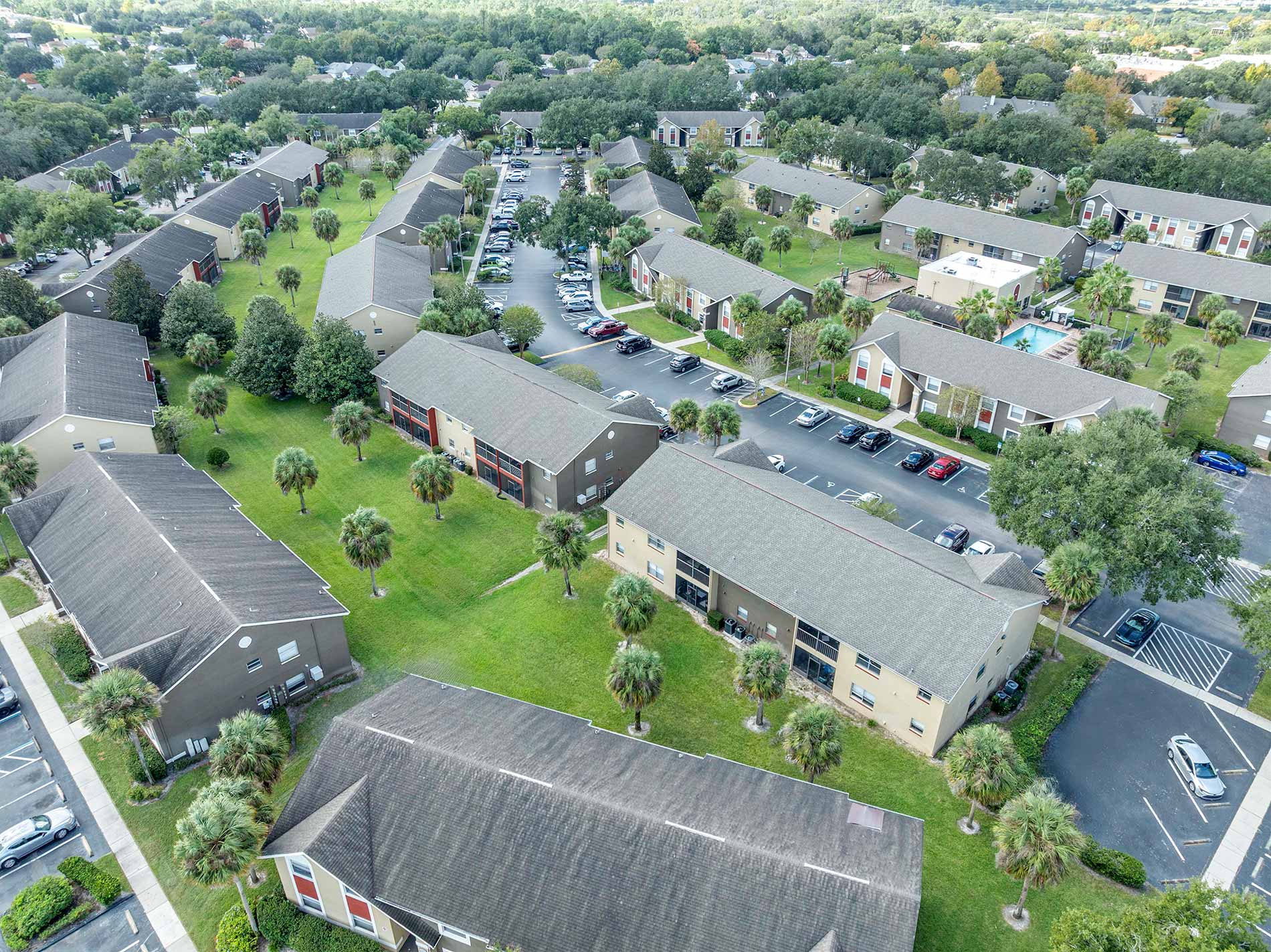 Alafaya Woods drone building exterior