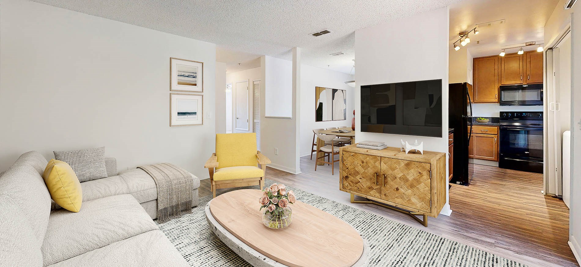 Alafaya Woods Living Dining staged