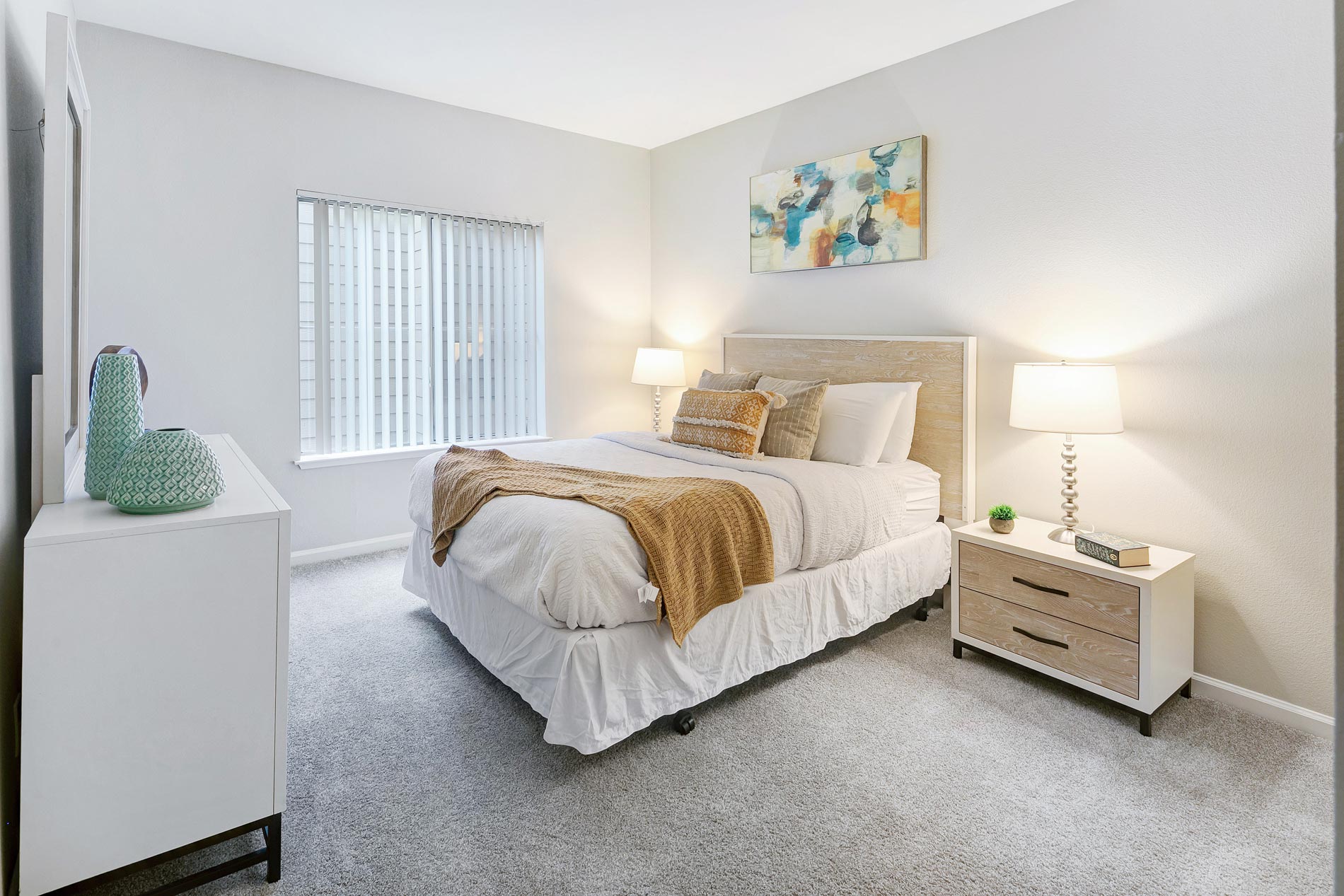 Almaden Lake Village staged bedroom