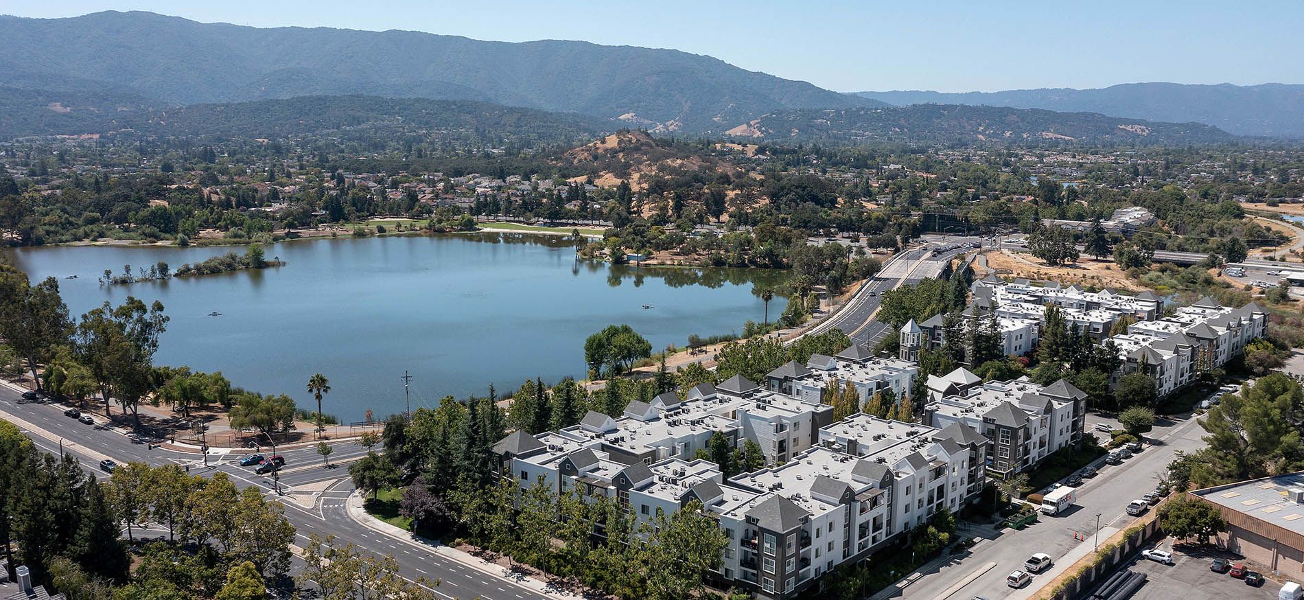 Almaden Lake Village apartments aerial view