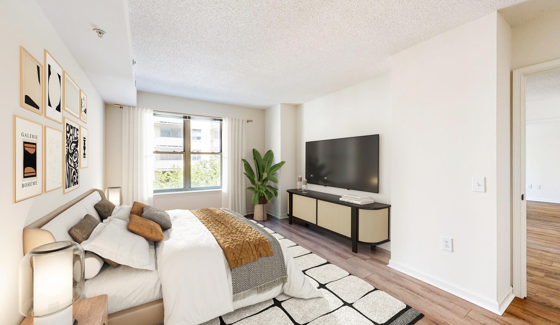 Andover House staged bedroom
