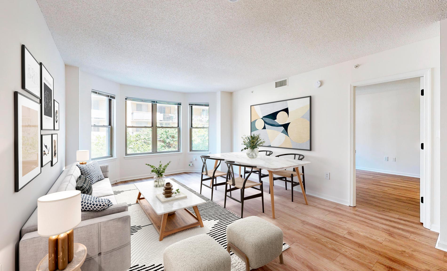 Andover House staged living room