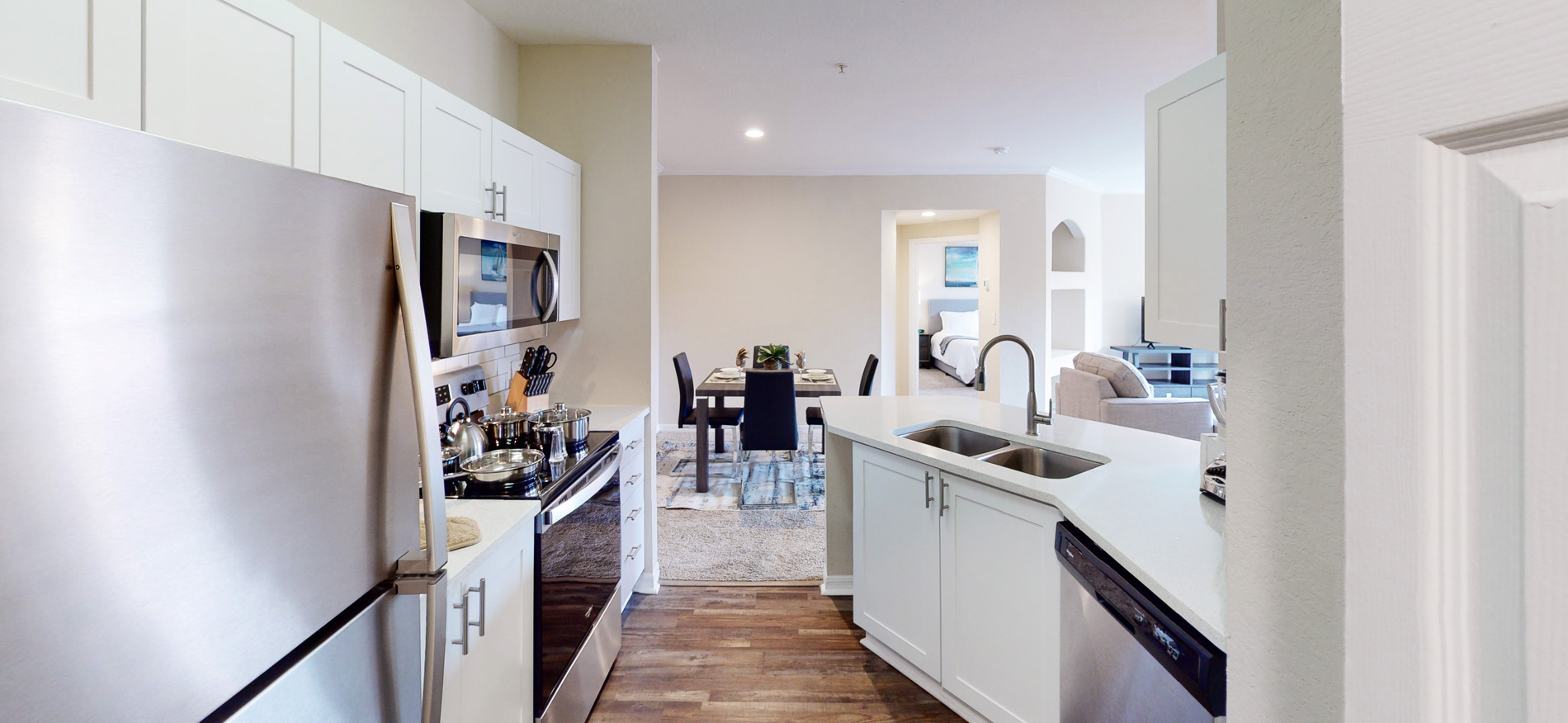 Andover Place staged kitchen