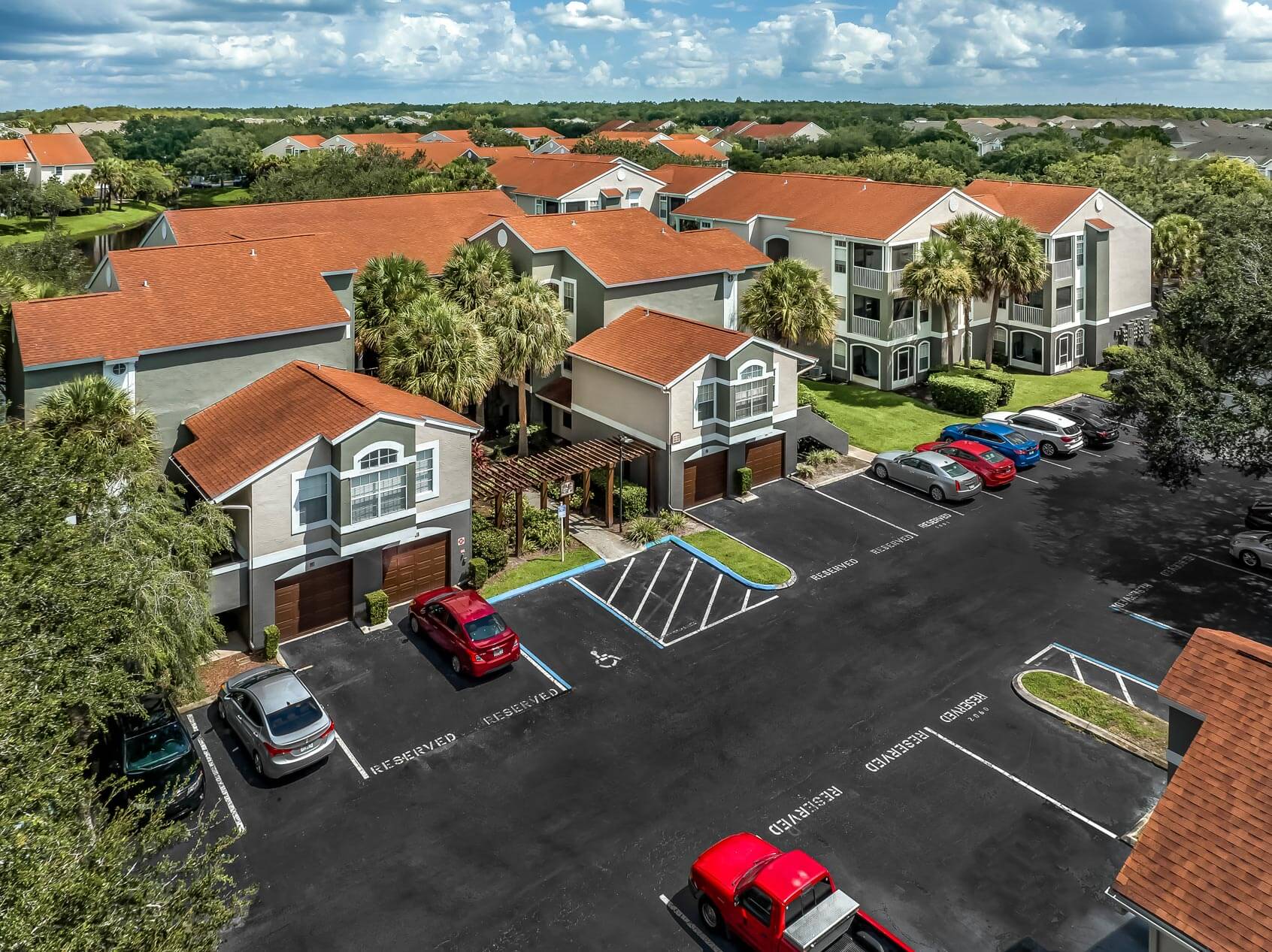 Arbors at Lee Vista Apartments Aerial Building Exterior