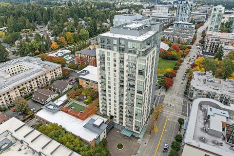 Ashton Bellevue drone building exterior