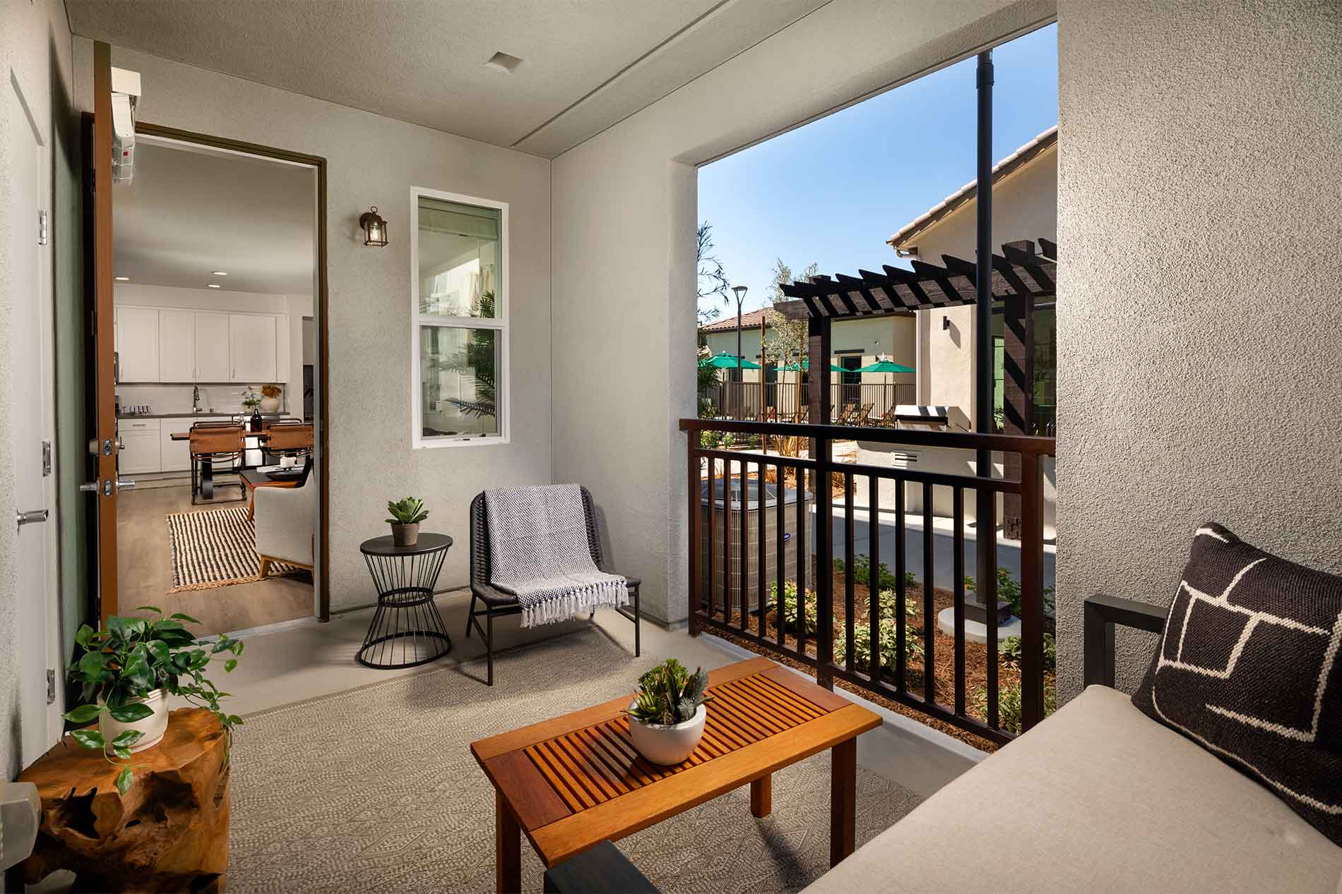 Private balcony overlooking the Avena community in Menifee, California