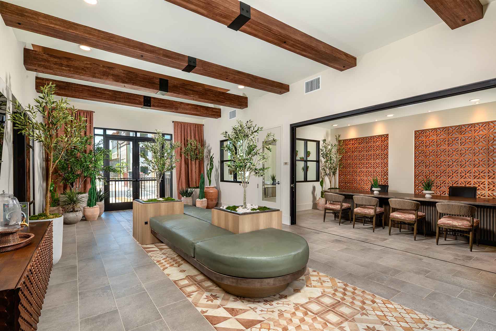 Community workspace with comfortable seating at Avena in Menifee