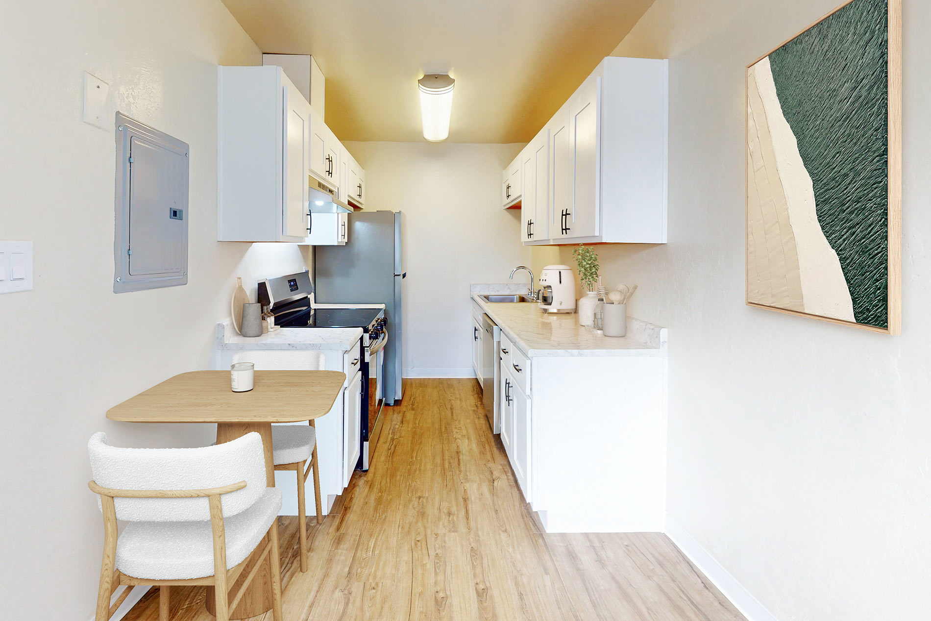 Bay Terrace staged kitchen