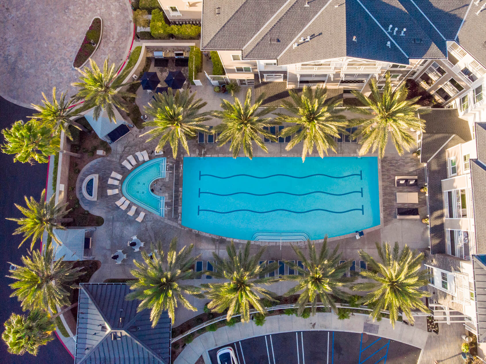 Beach & Ocean Pool Drone Shot