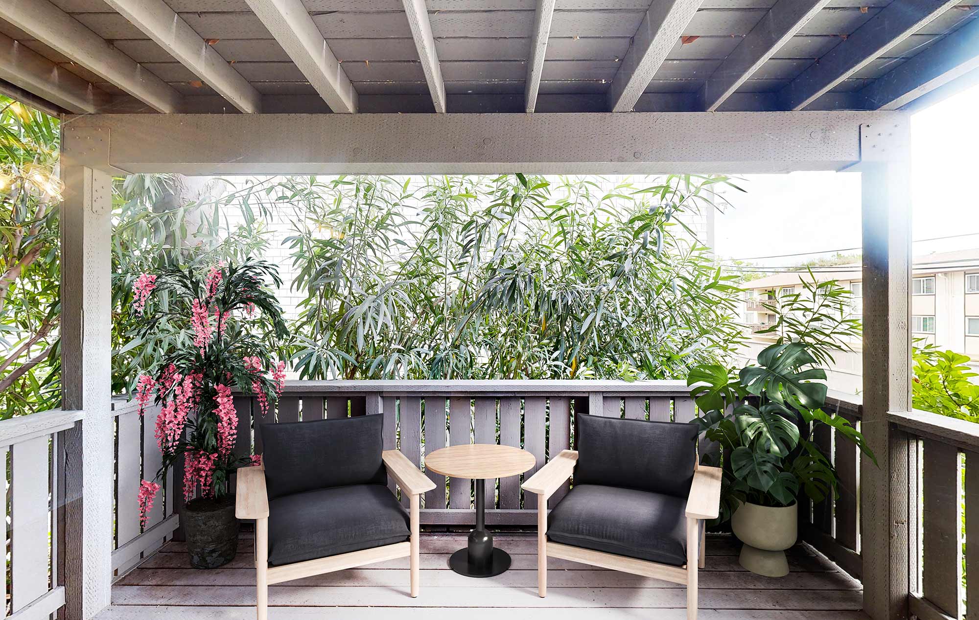 Birch Creek staged patio