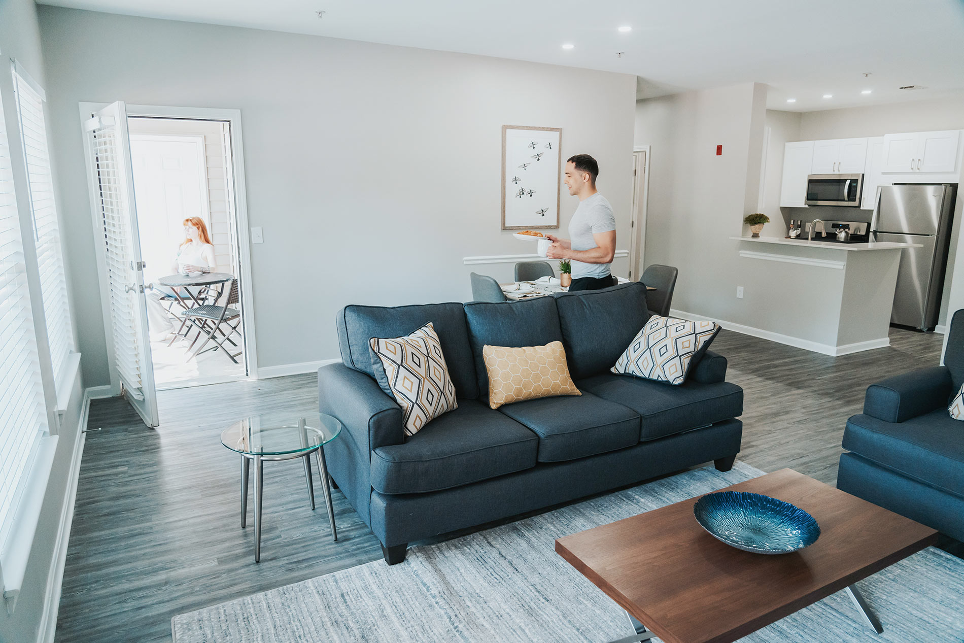 Bradlee Danvers man walks through living room