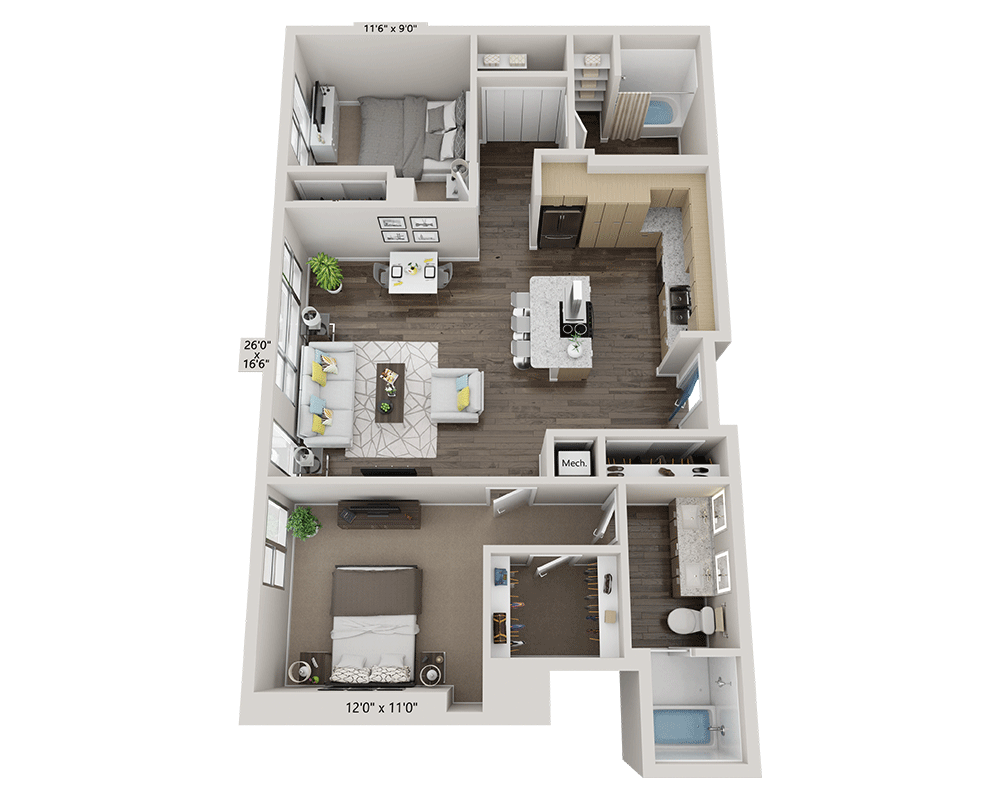 Two Bedroom B2R