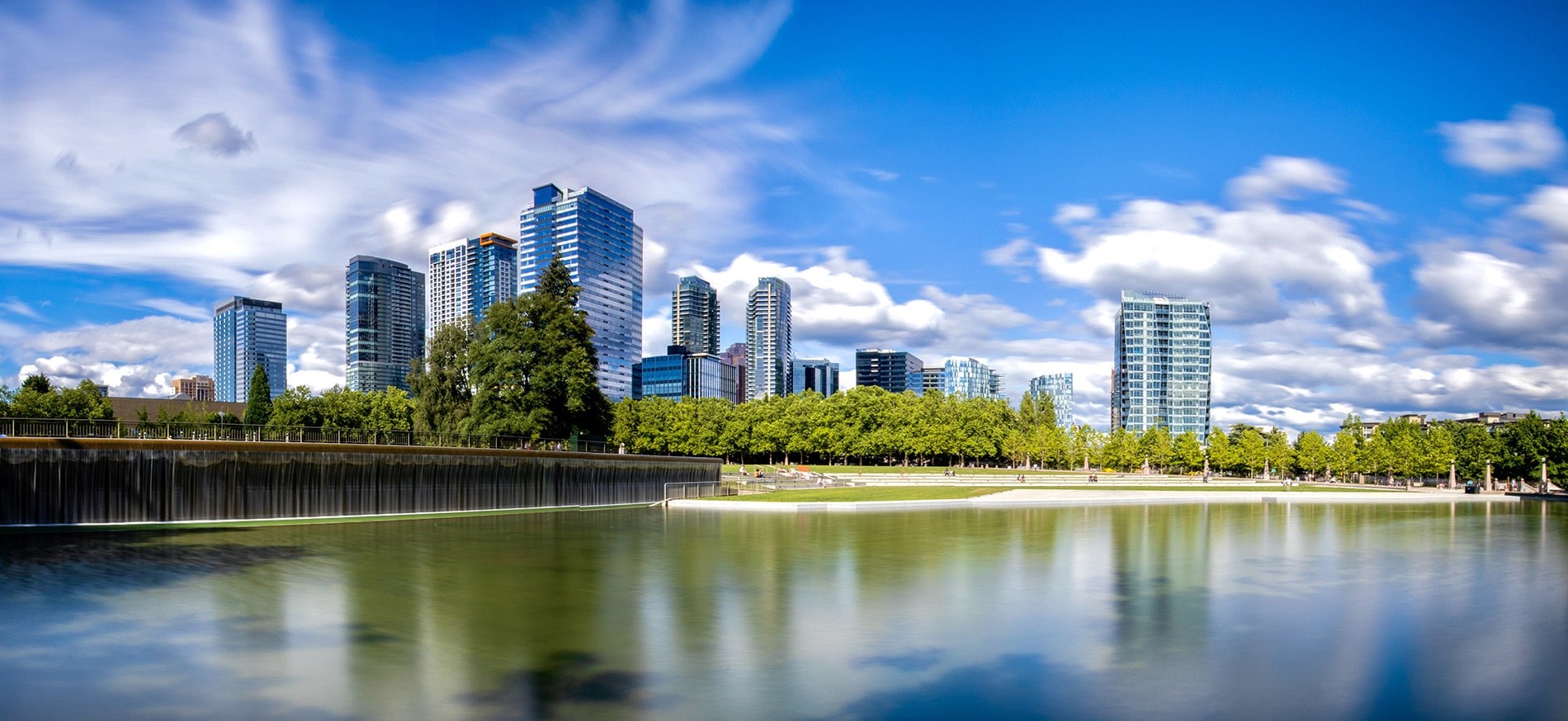 Bellevue skyline in Summer