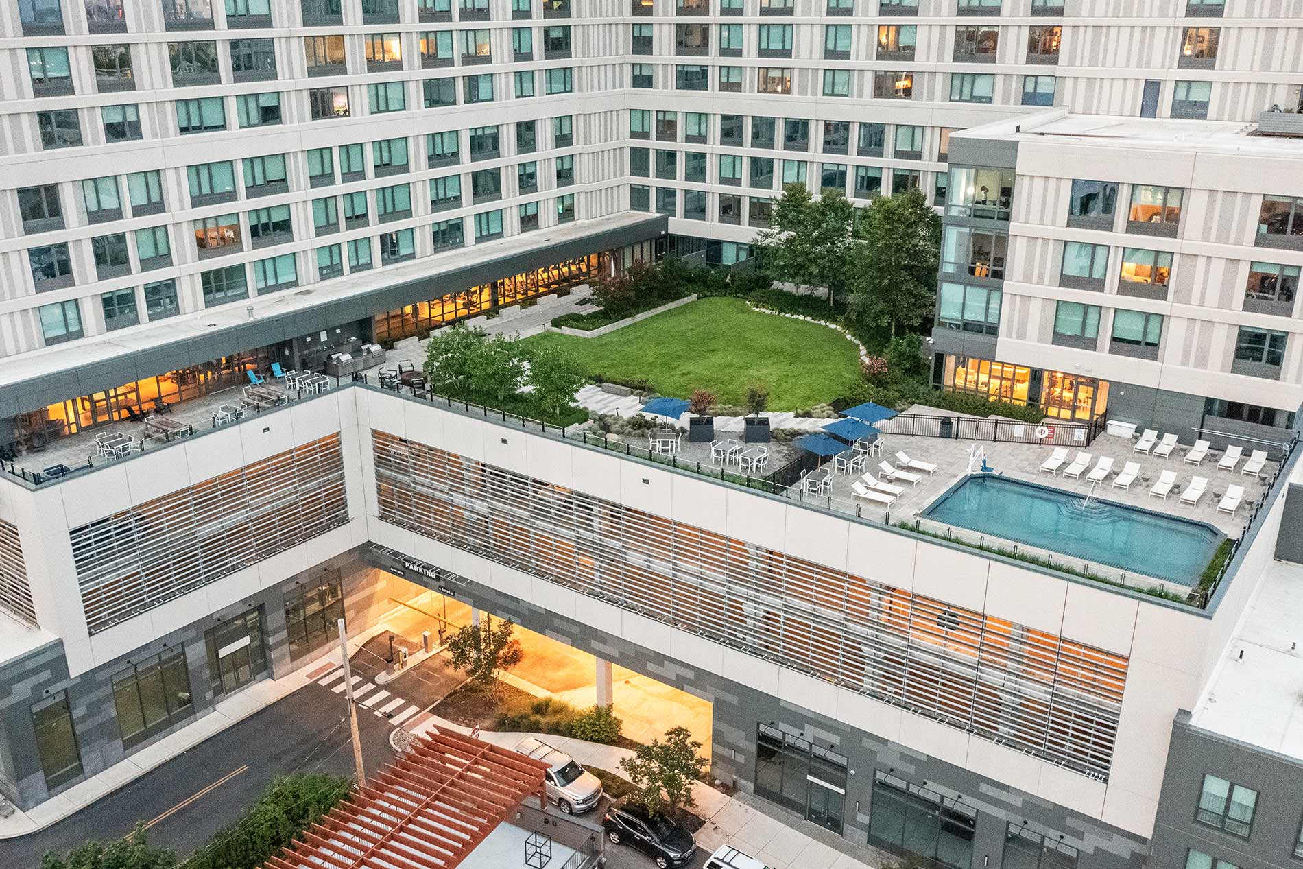 Broadridge drone pool and sky deck