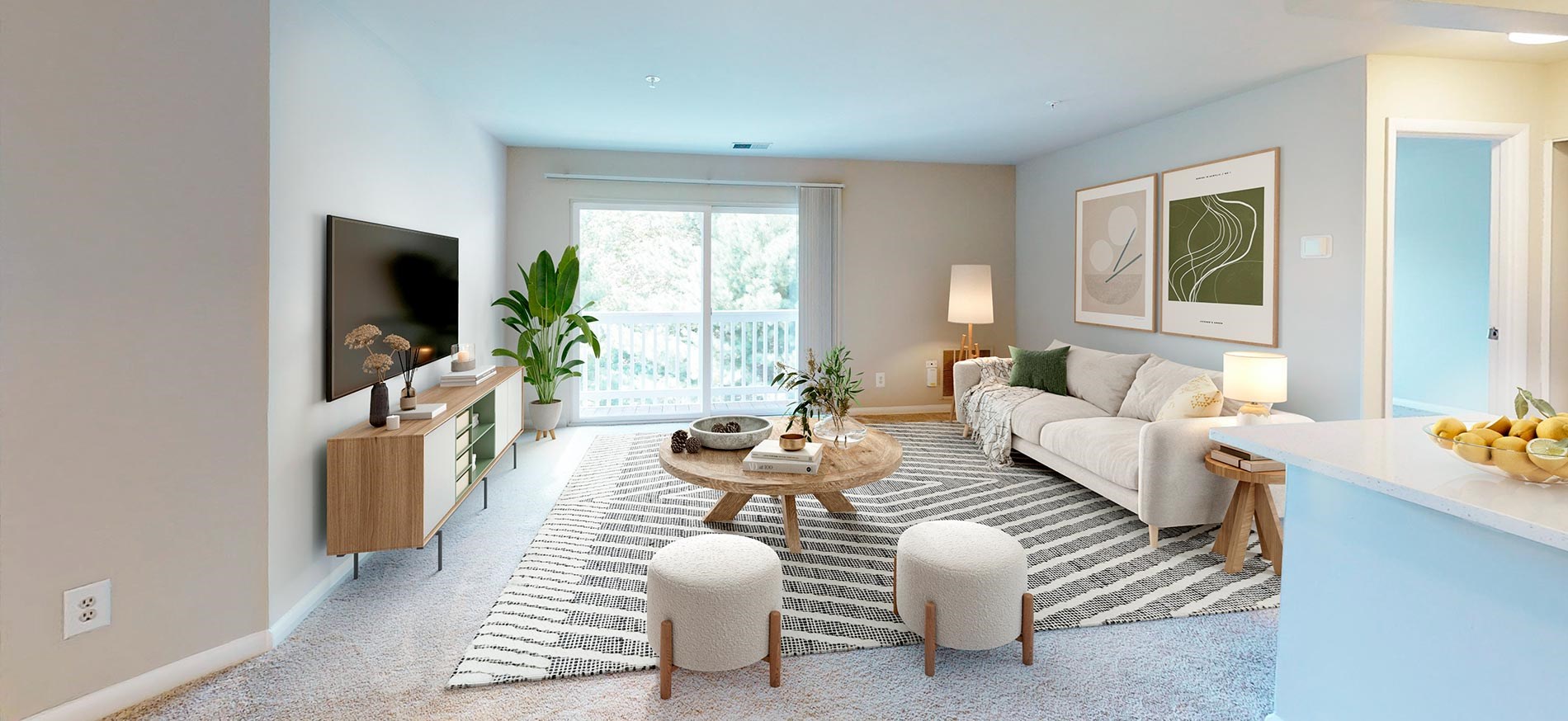 Canterbury staged living room