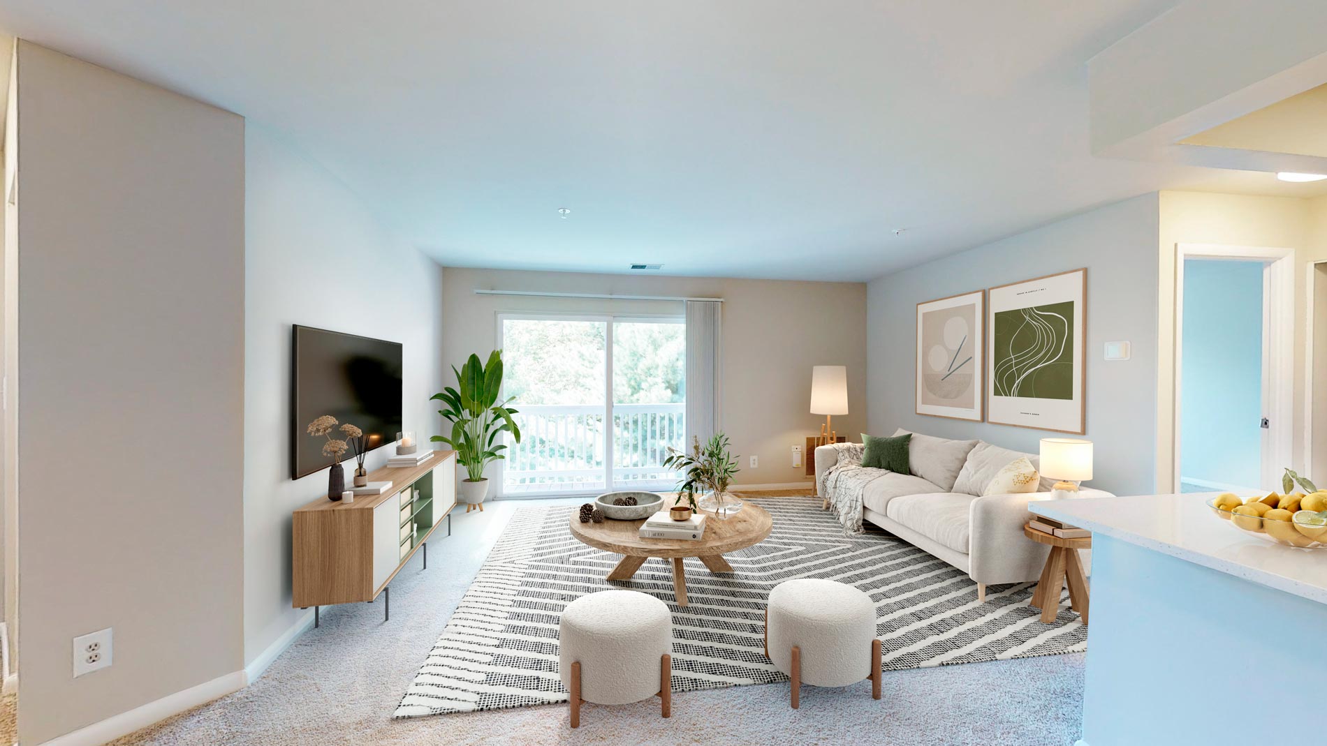 Canterbury staged living room