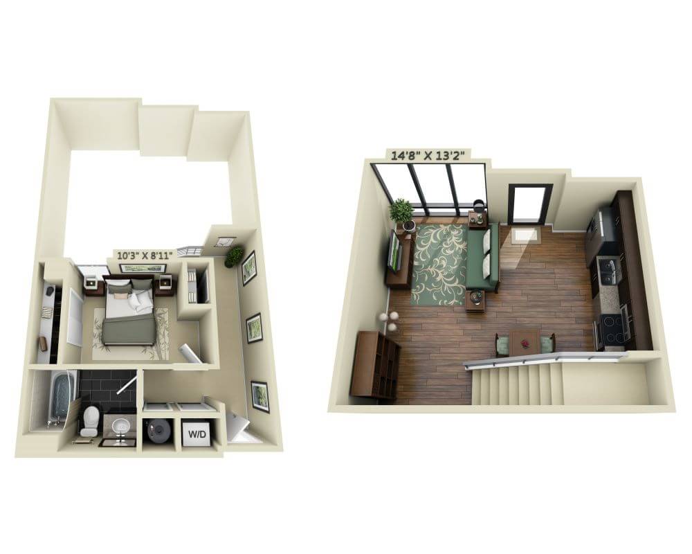 One Bedroom Loft A1BL