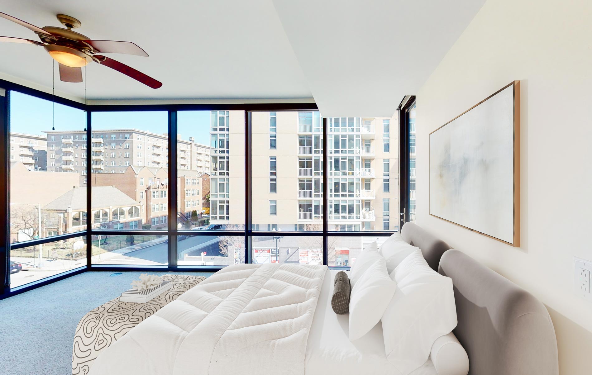 Capitol View on 14th staged bedroom
