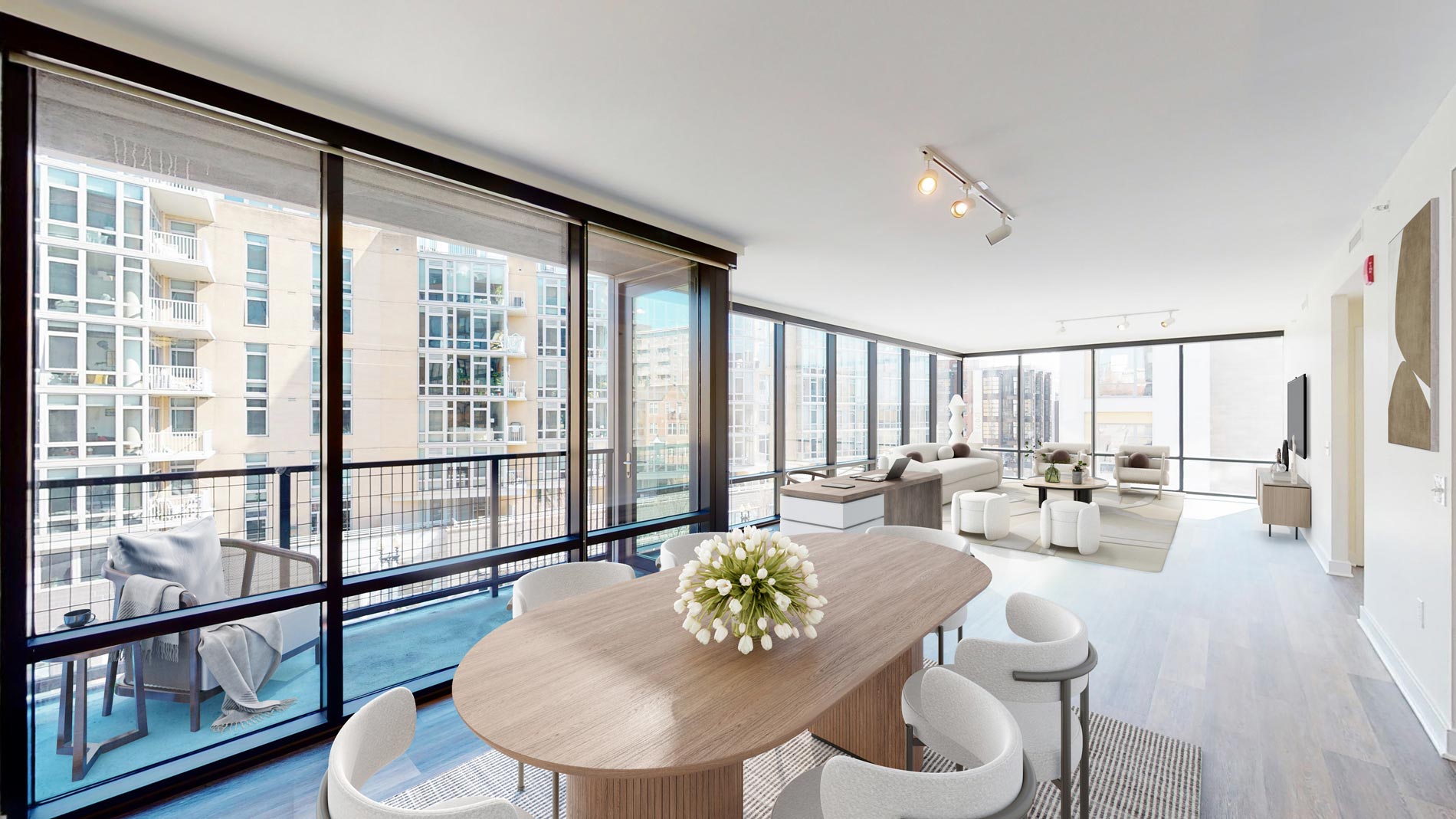 Capitol View on 14th staged dining and living room