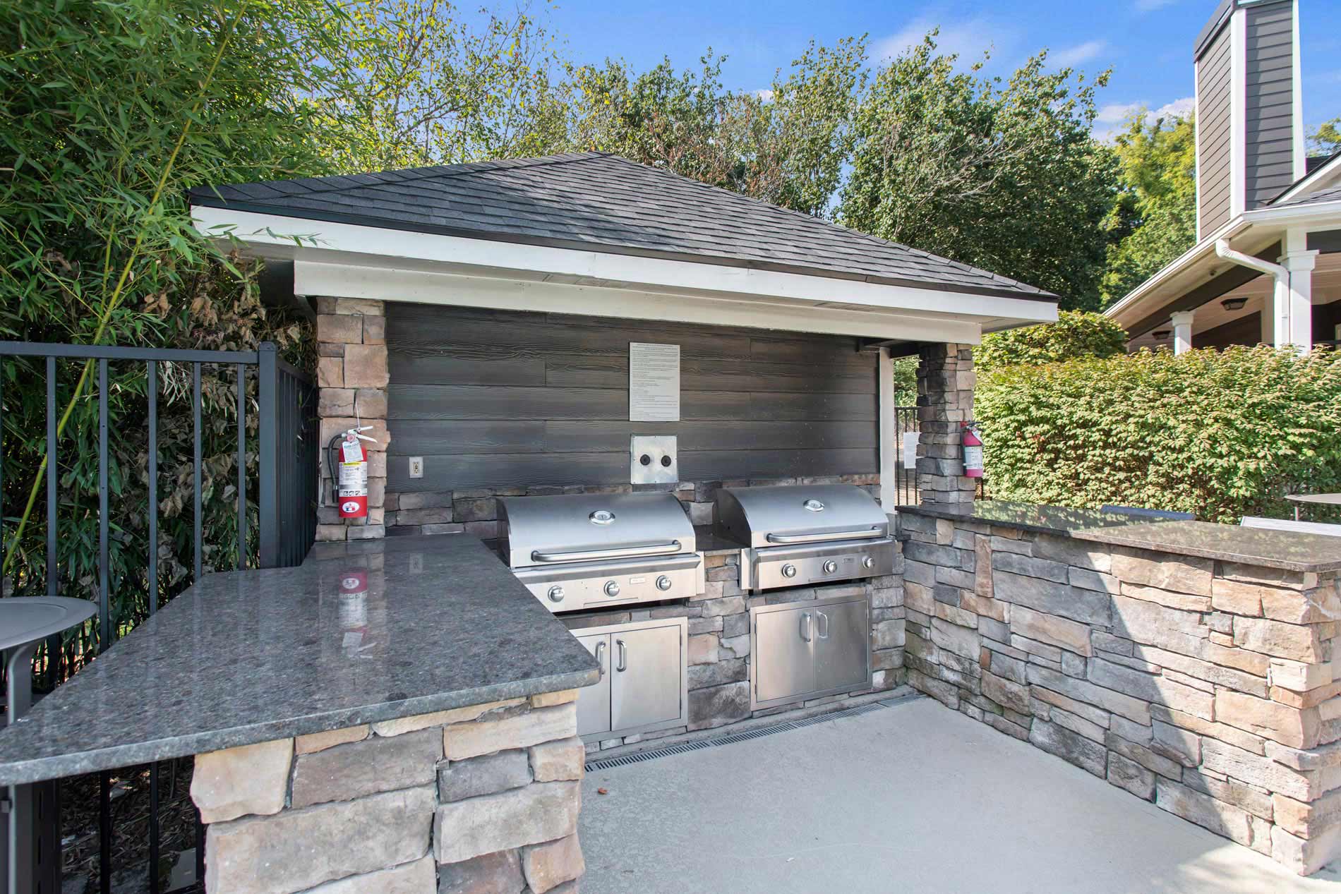 Carrington Hills grilling area