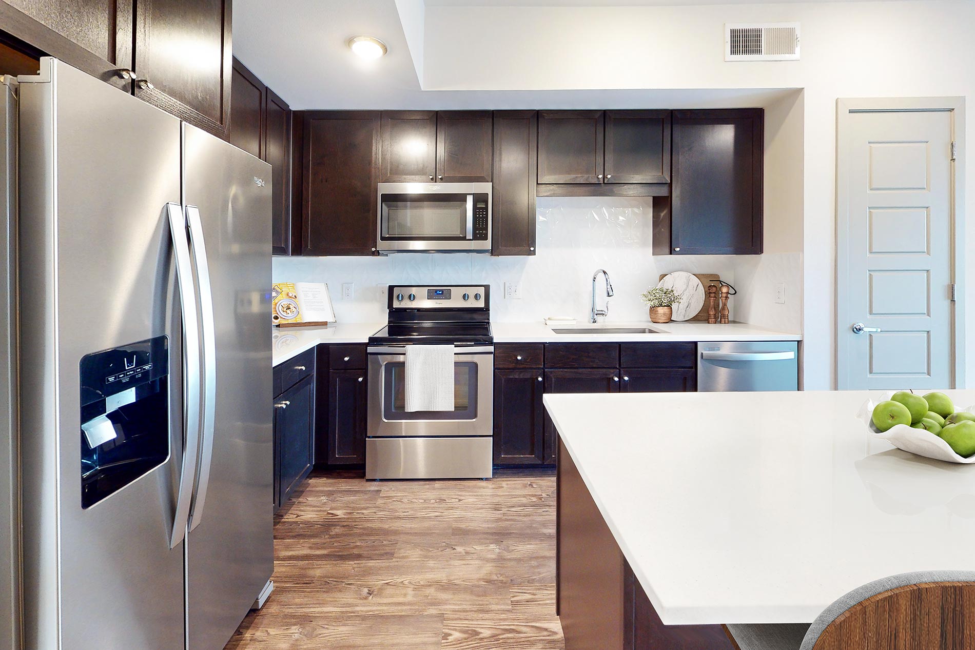 Central Square staged kitchen