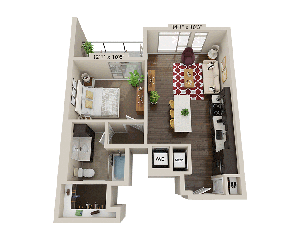 One Bedroom A1D