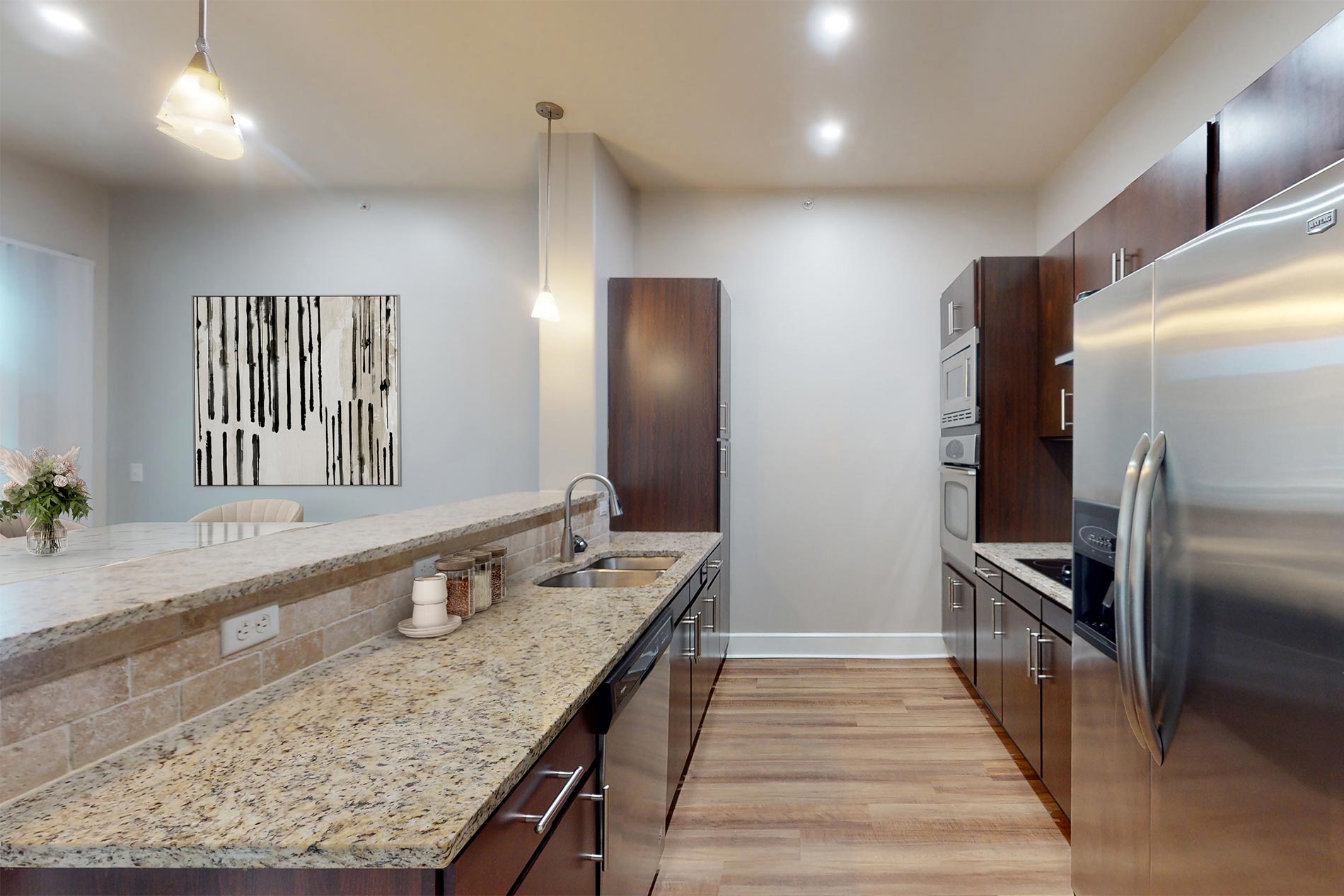 Charles River Landing apartment kitchen