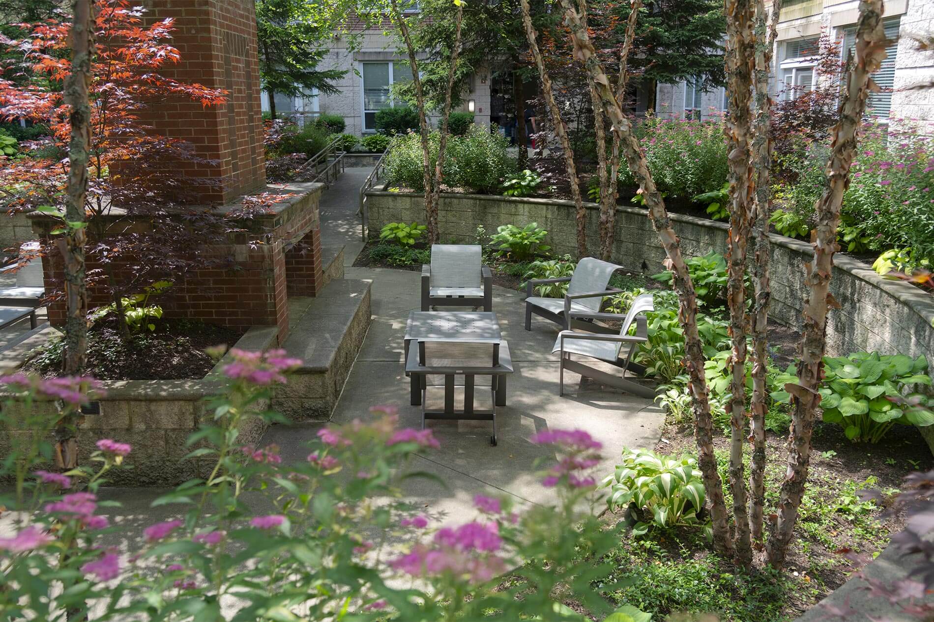 Charles River Landing community courtyard