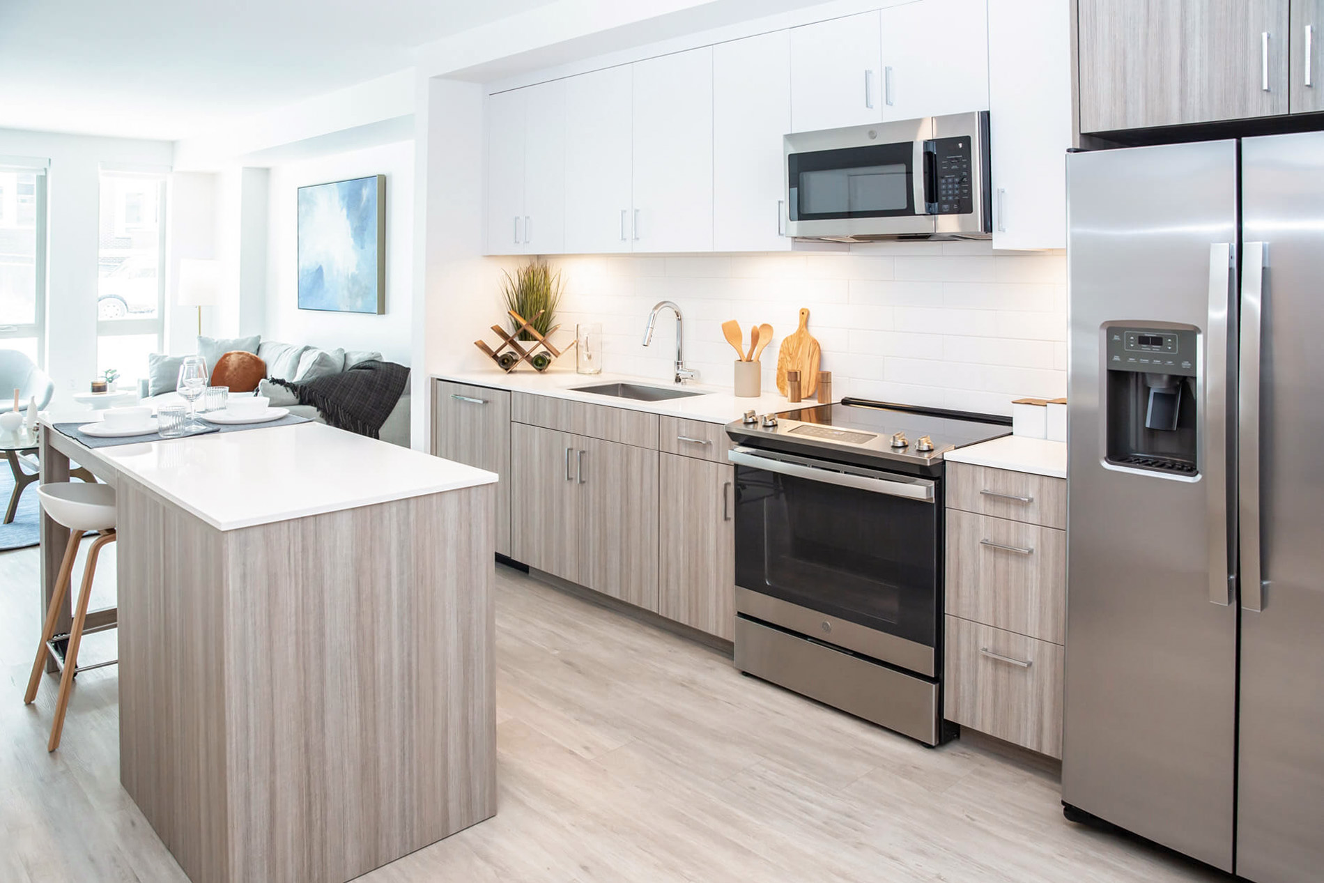 Cirrus Apartments Staged Kitchen