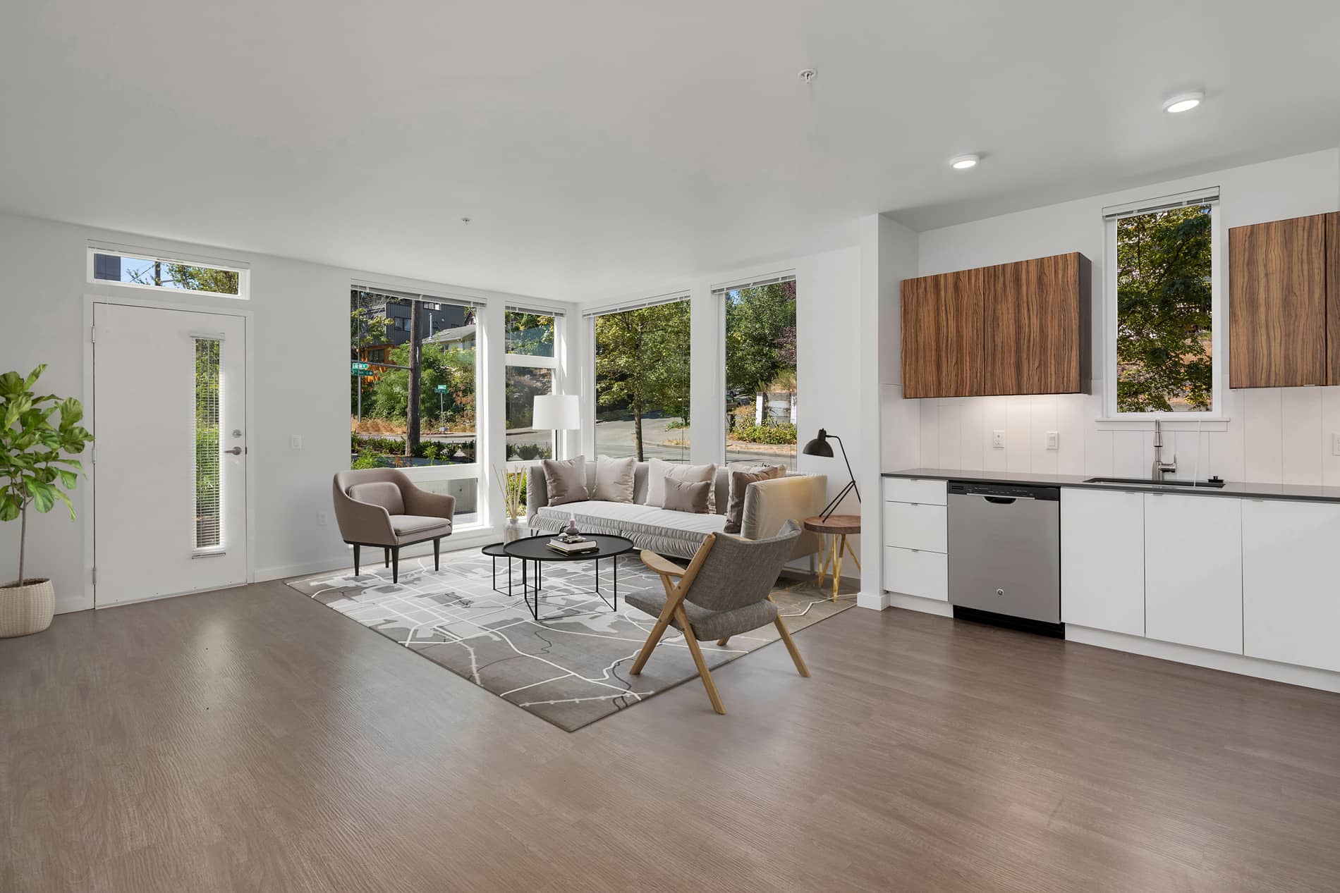 Cityline Apartments Kitchen and Living Room