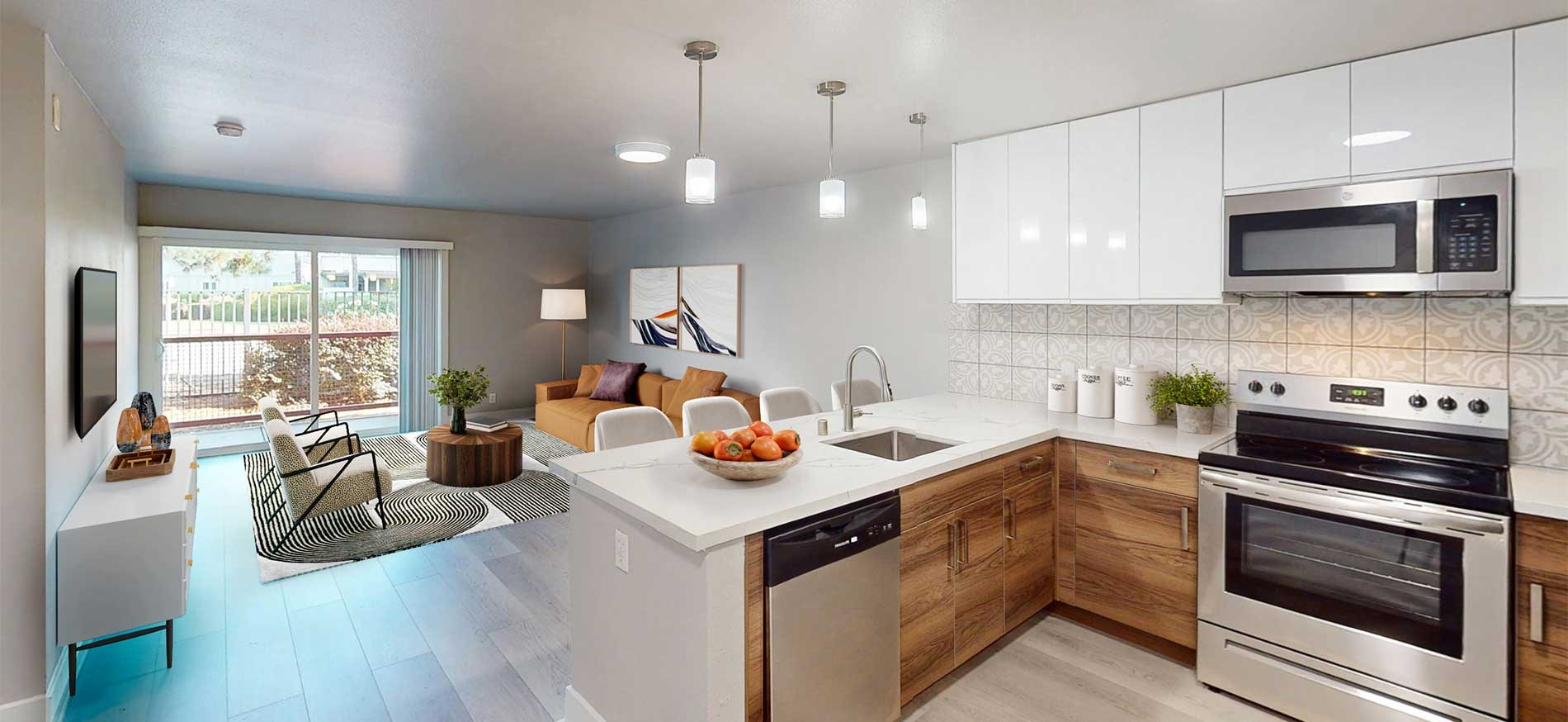 Beautifully updated interiors at CitySouth in San Mateo, CA