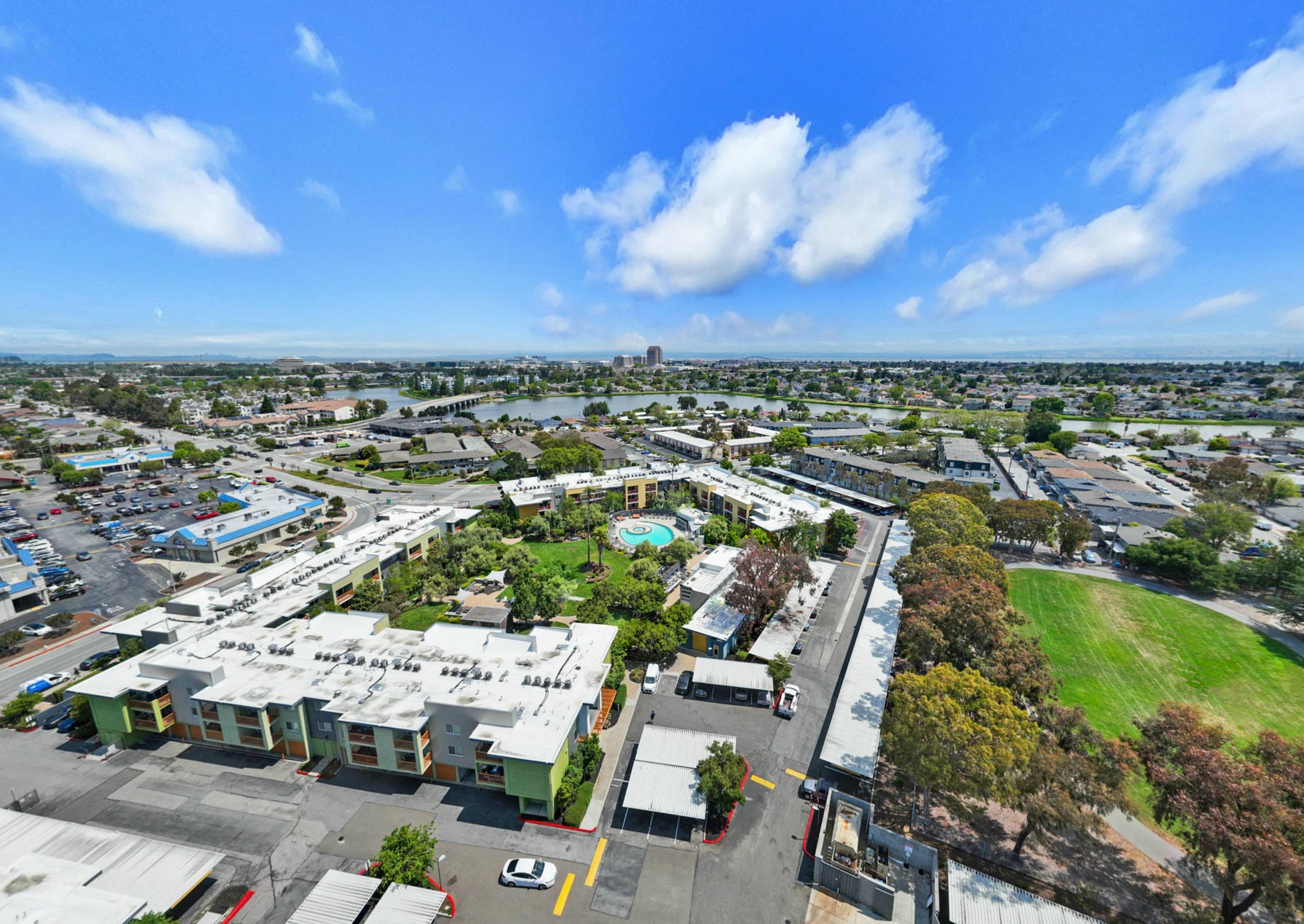 CitySouth drone exterior building