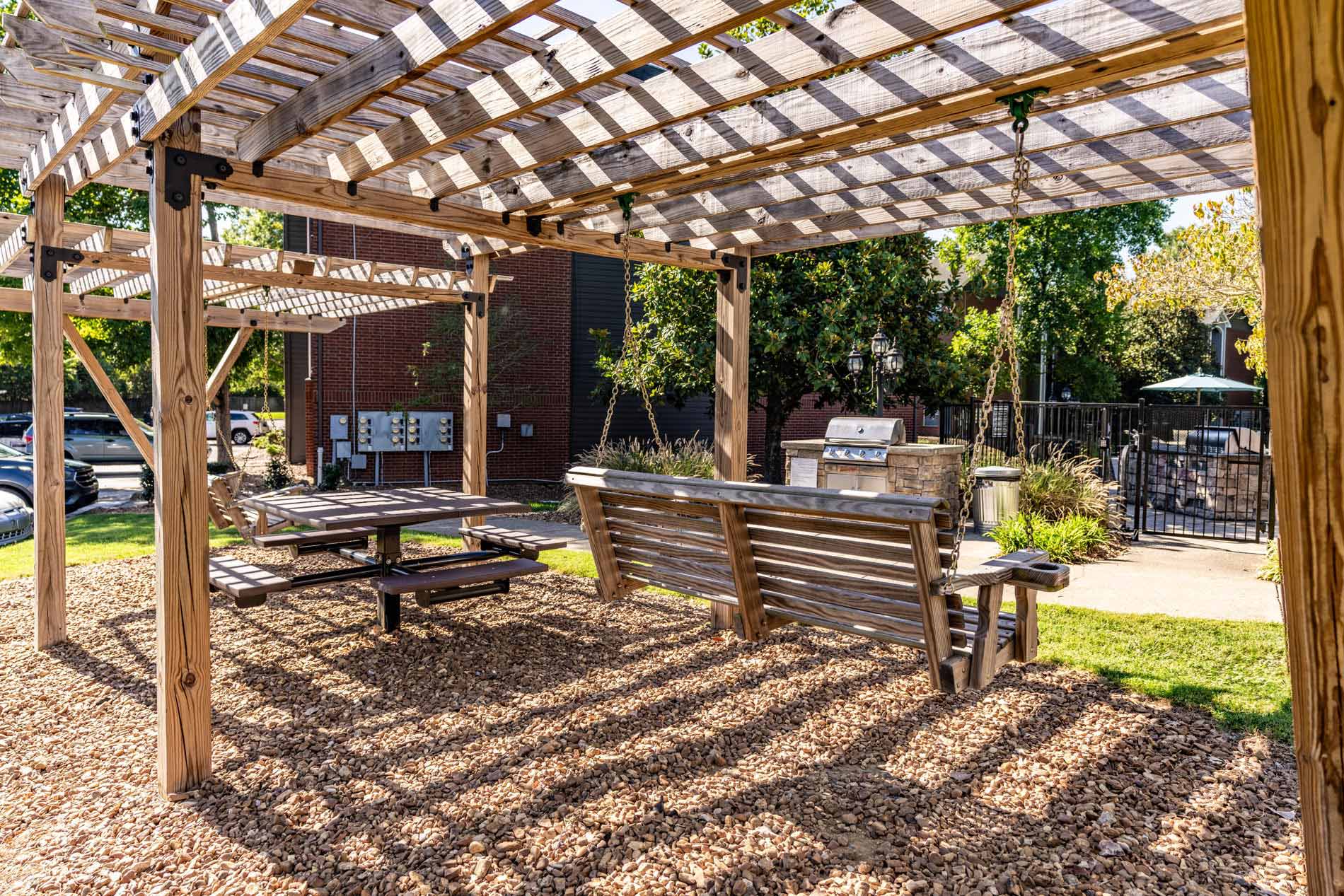 Colonnade grilling area